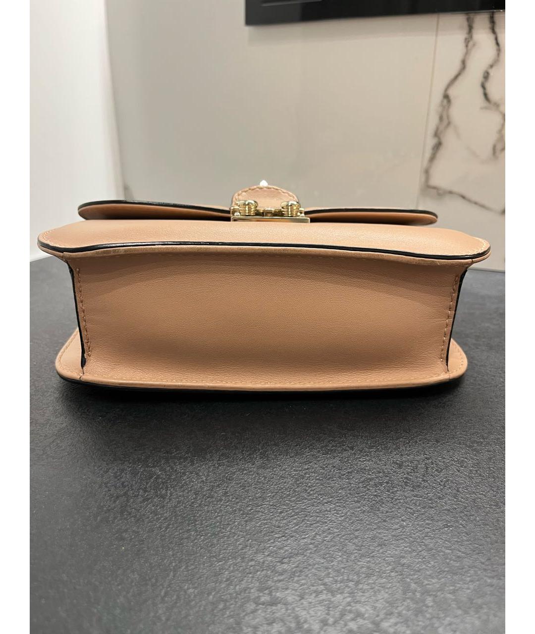 VALENTINO Розовая кожаная сумка через плечо, фото 3