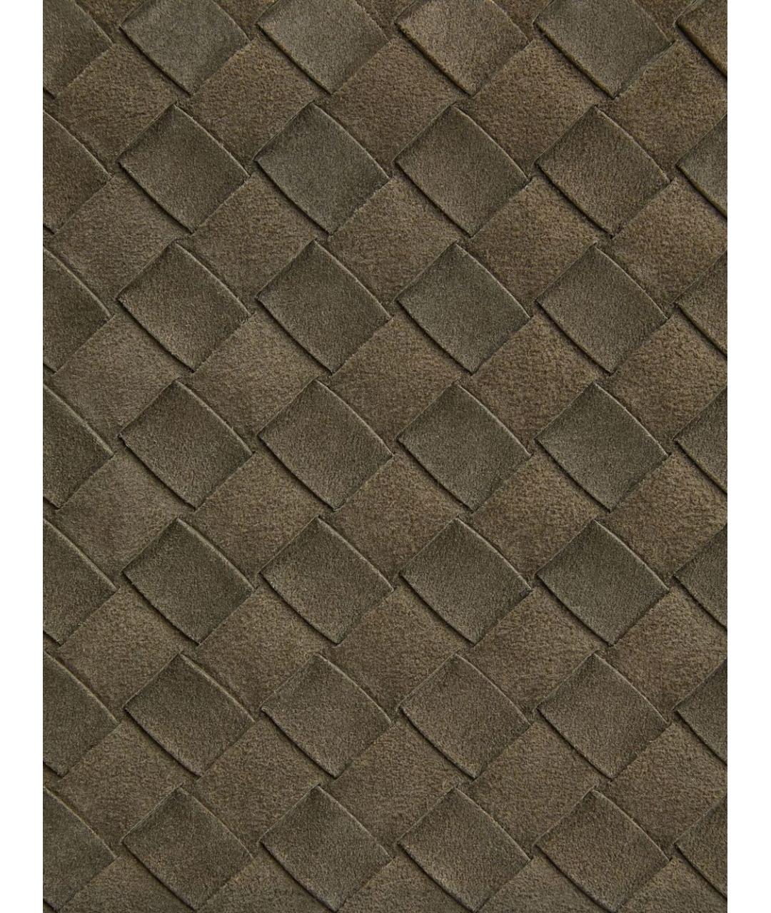 BOTTEGA VENETA Зеленая замшевая сумка тоут, фото 3