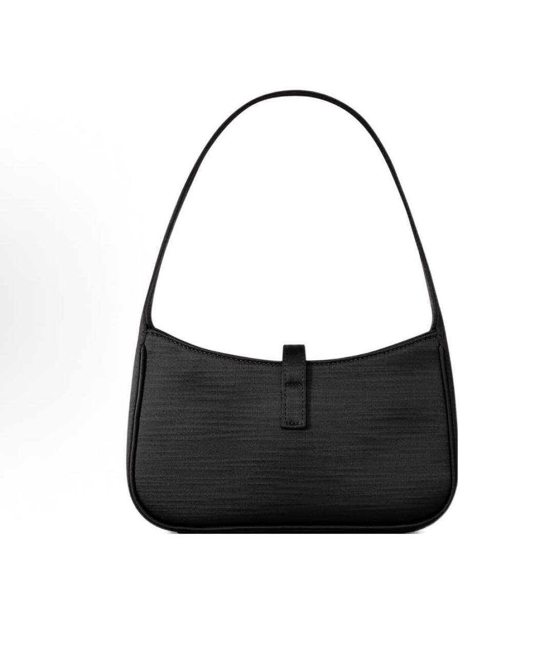 SAINT LAURENT Черная кожаная сумка с короткими ручками, фото 3