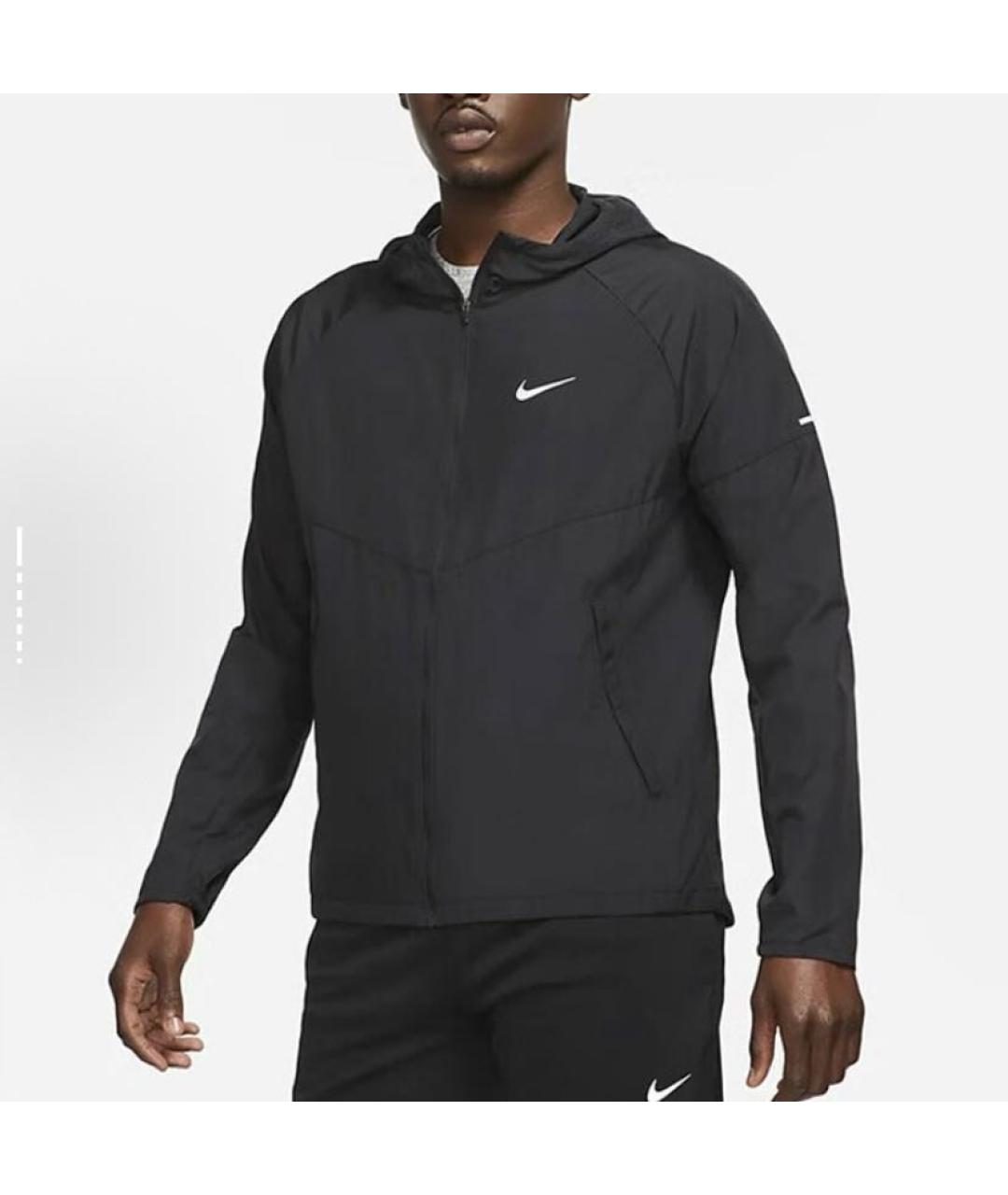 NIKE Черная полиэстеровая куртка, фото 3
