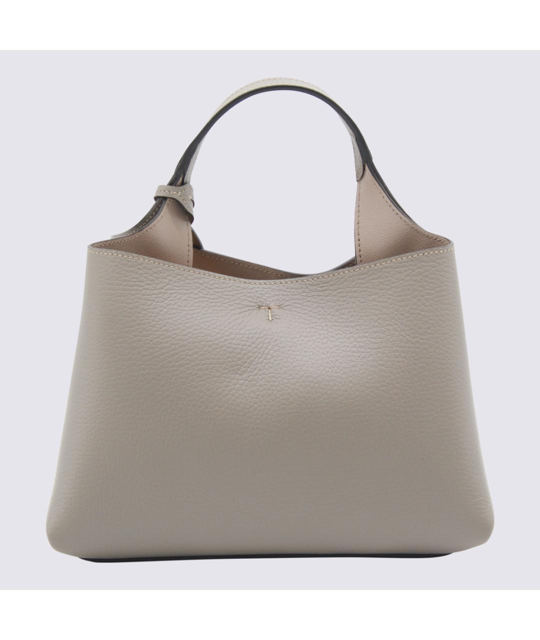 TOD'S Бежевая кожаная сумка тоут, фото 3