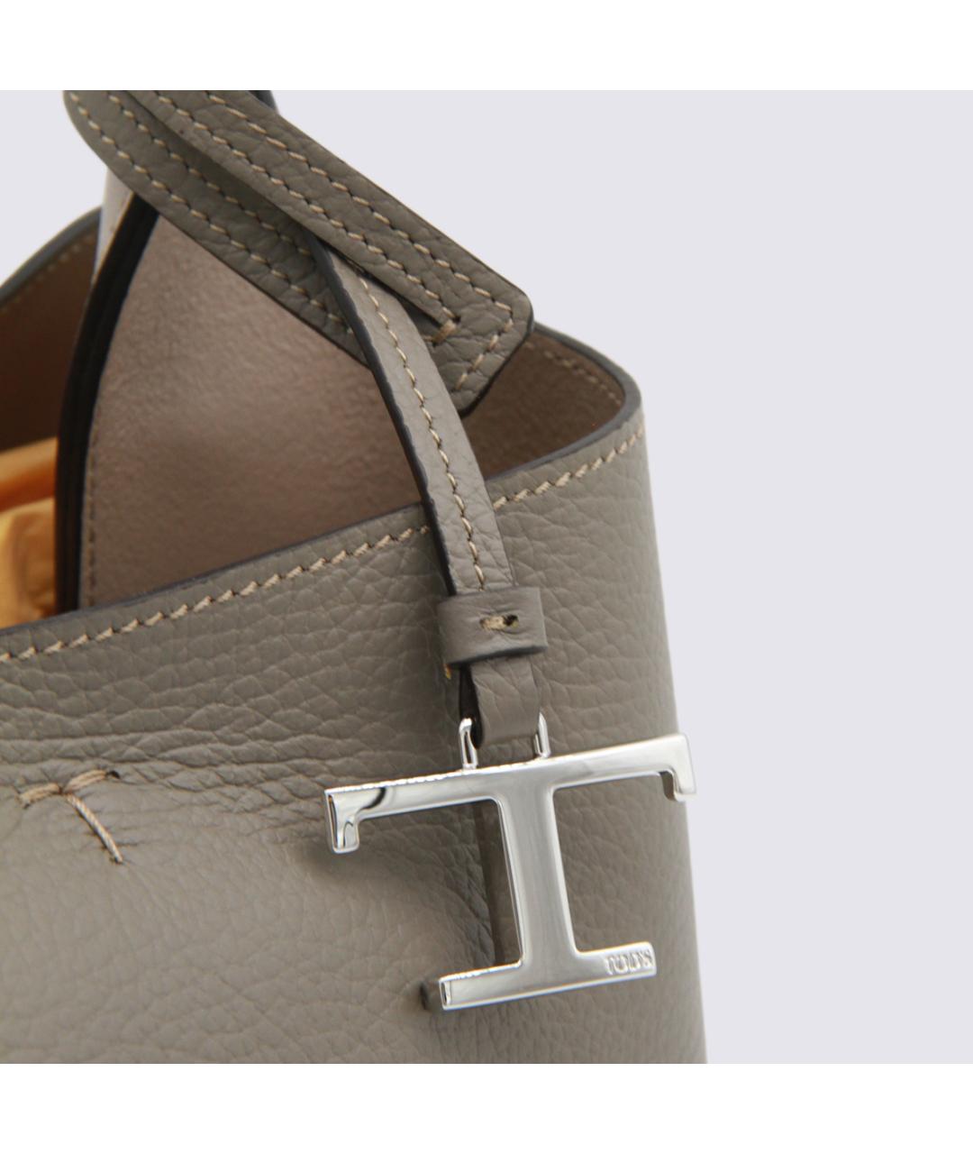 TOD'S Бежевая кожаная сумка тоут, фото 4