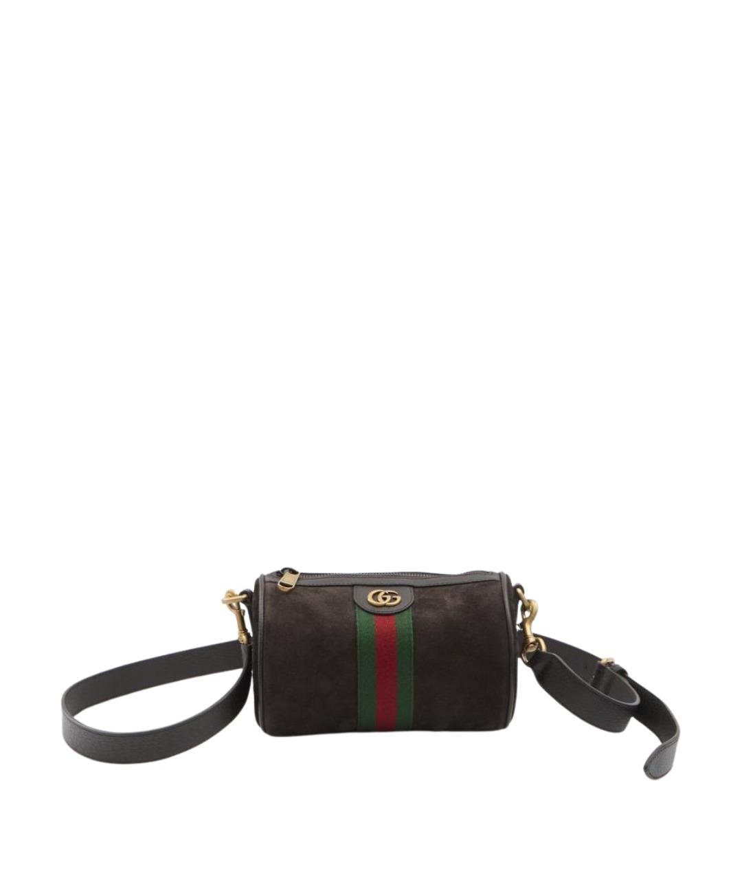 GUCCI Коричневая кожаная сумка через плечо, фото 1