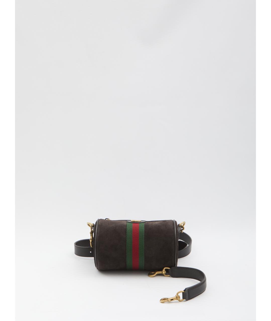 GUCCI Коричневая кожаная сумка через плечо, фото 3