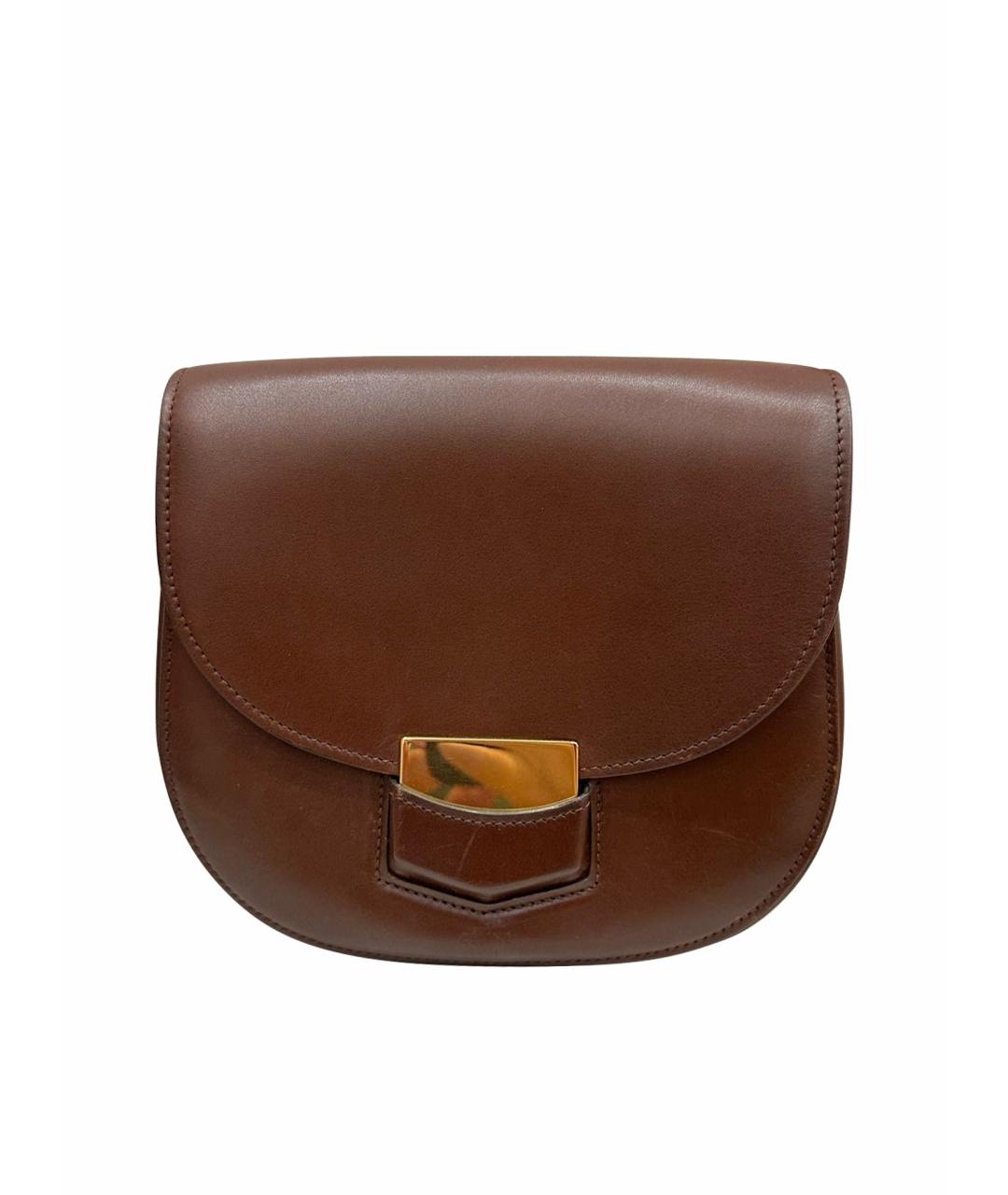 CELINE Коричневая кожаная сумка через плечо, фото 1