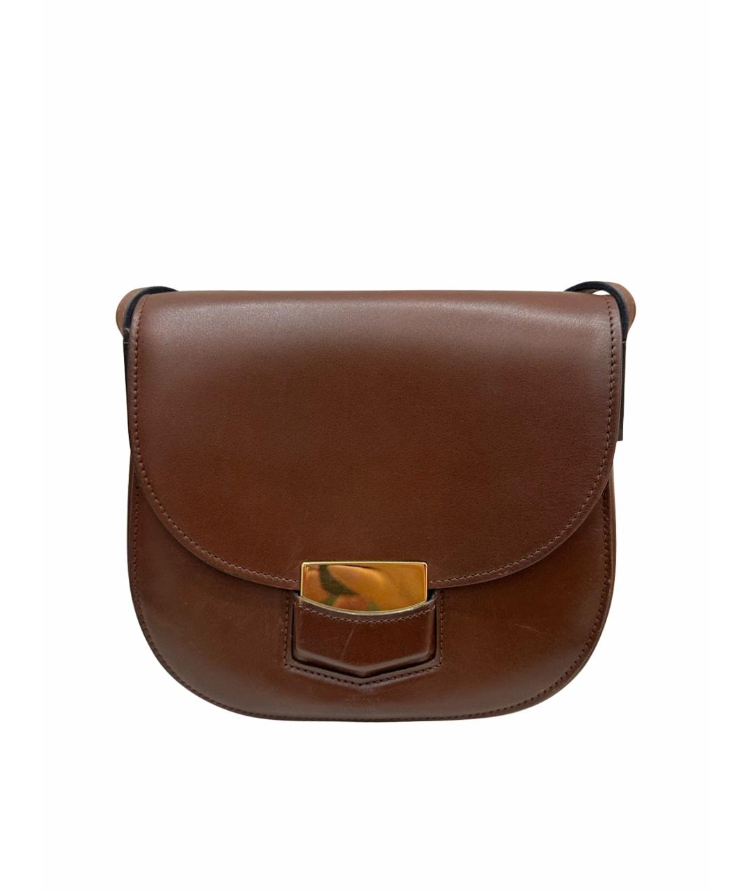 CELINE Коричневая кожаная сумка через плечо, фото 9