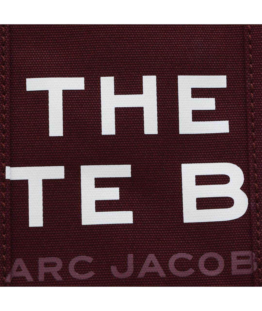 MARC JACOBS Бордовая тканевая сумка тоут, фото 4
