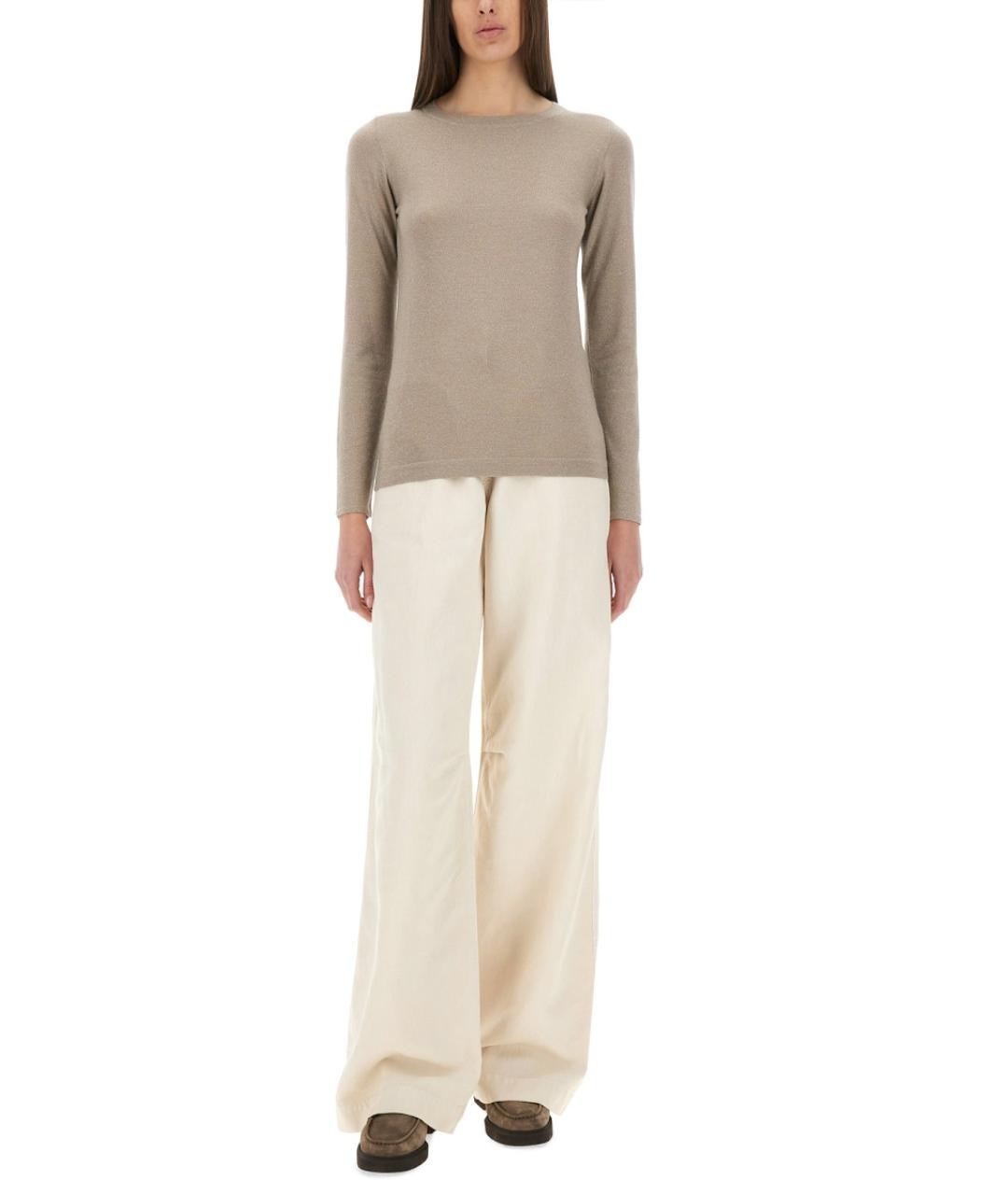 BRUNELLO CUCINELLI Бежевый кашемировый джемпер / свитер, фото 3