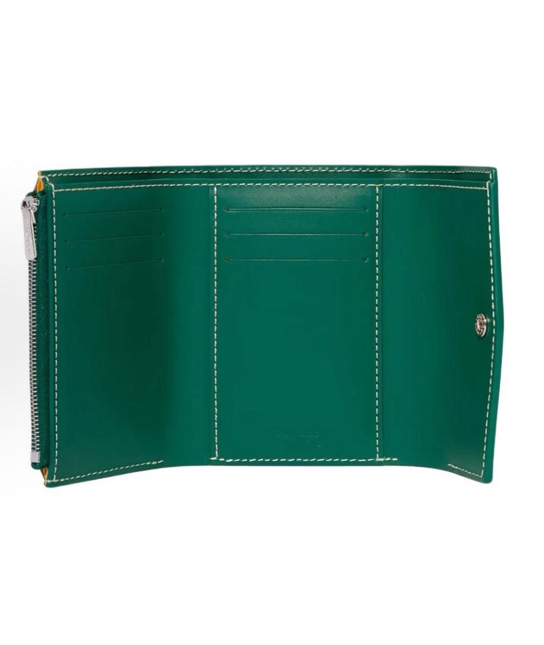 GOYARD Зеленый кошелек, фото 3