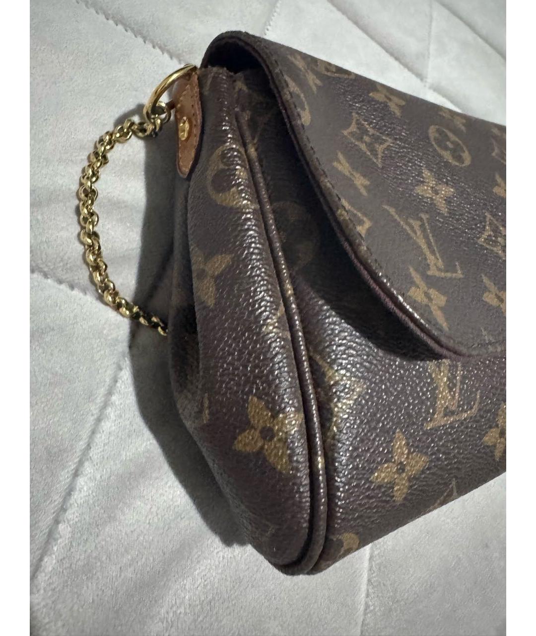 LOUIS VUITTON Коричневая кожаная сумка с короткими ручками, фото 5