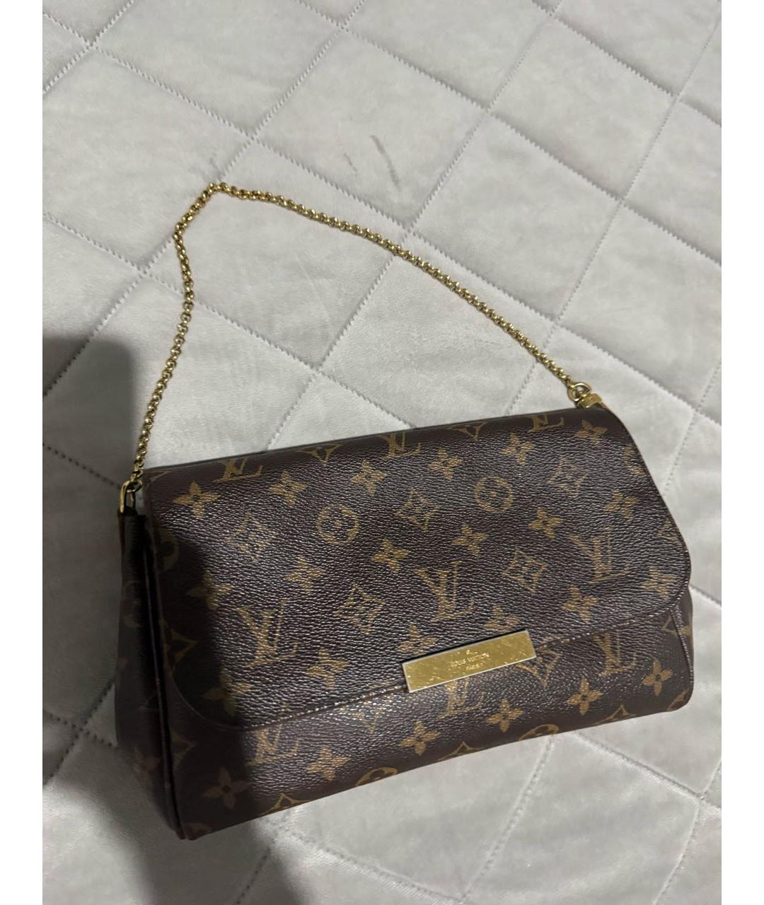 LOUIS VUITTON Коричневая кожаная сумка с короткими ручками, фото 6