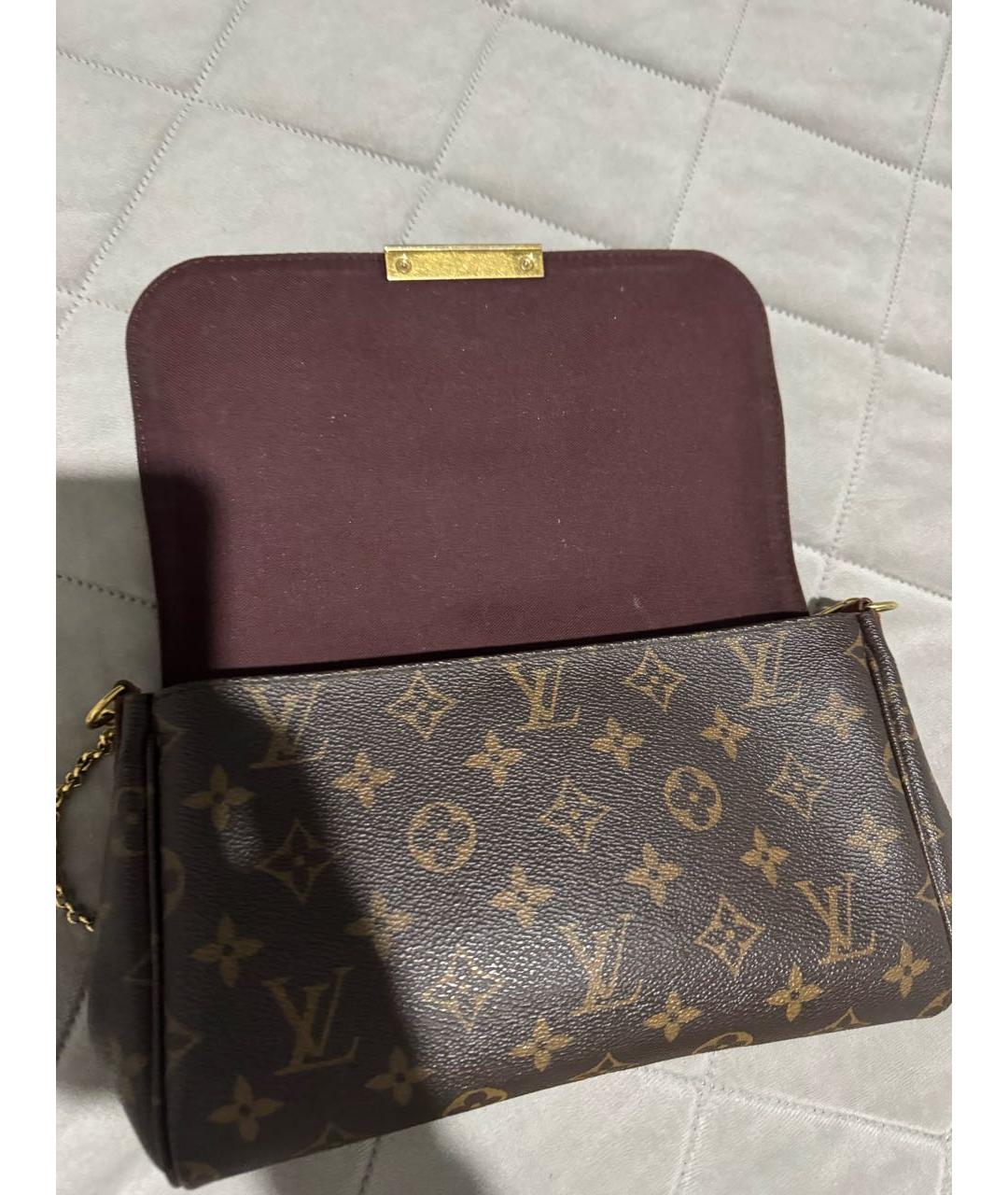 LOUIS VUITTON Коричневая кожаная сумка с короткими ручками, фото 3