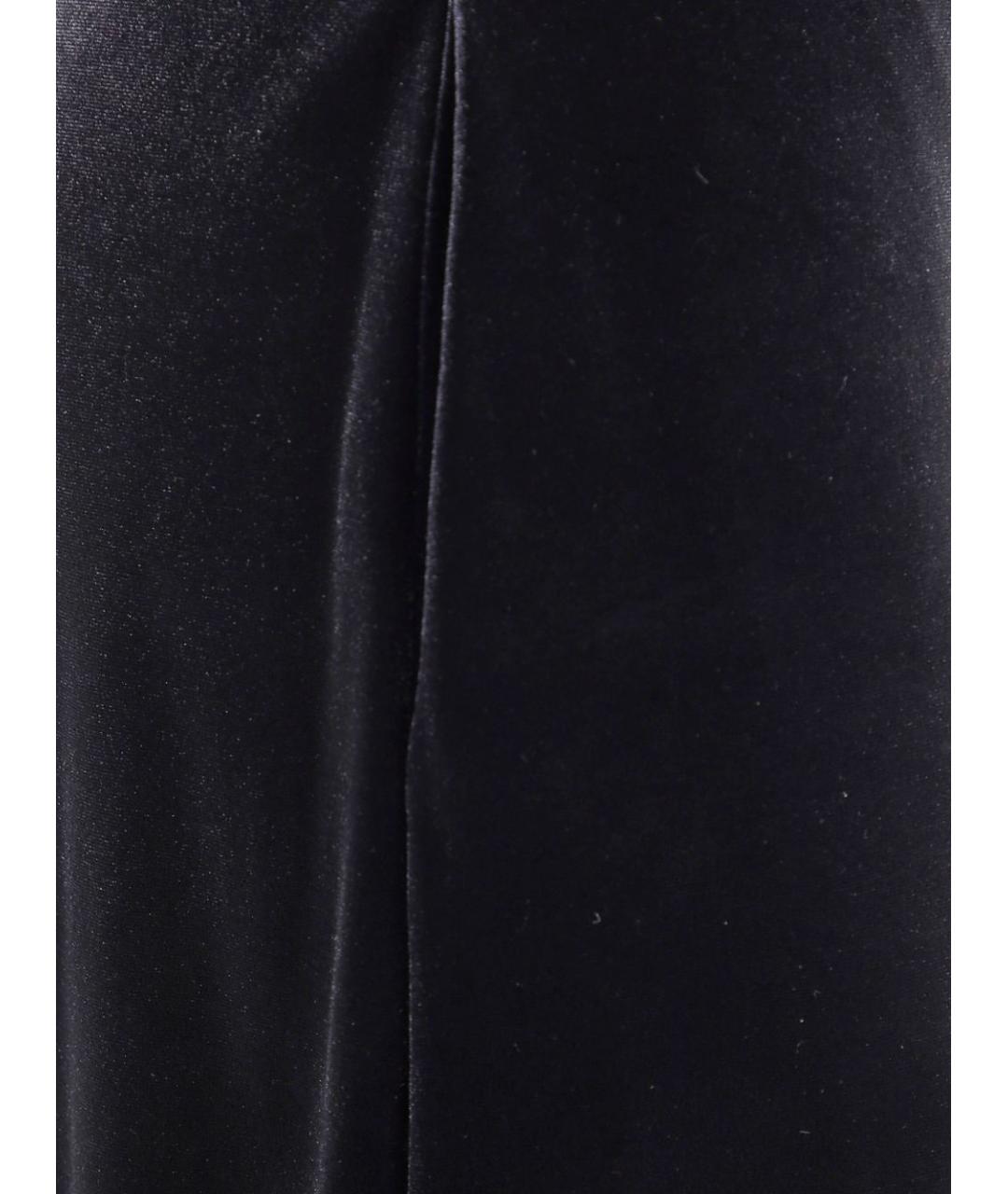 EMPORIO ARMANI Черные полиэстеровые прямые брюки, фото 3