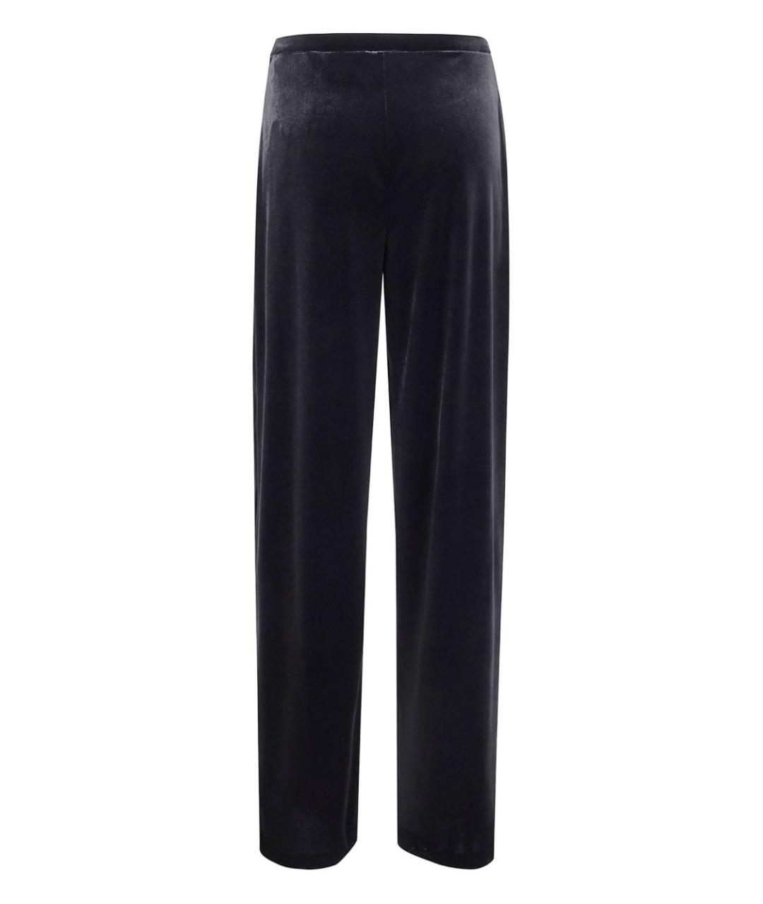EMPORIO ARMANI Черные полиэстеровые прямые брюки, фото 2