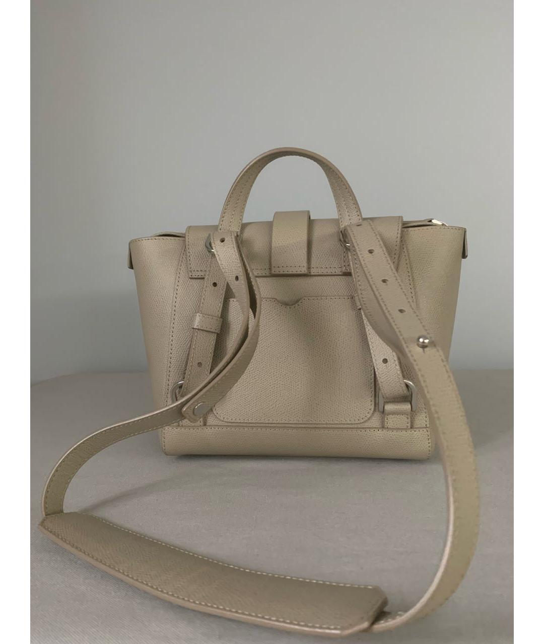 SENREVE Бежевая кожаная сумка через плечо, фото 3