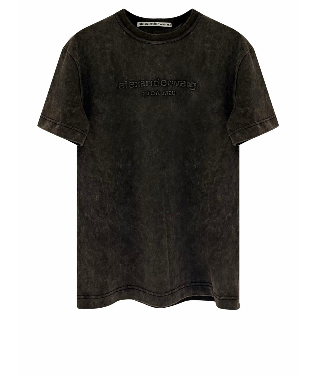 ALEXANDER WANG Серая хлопковая футболка, фото 1