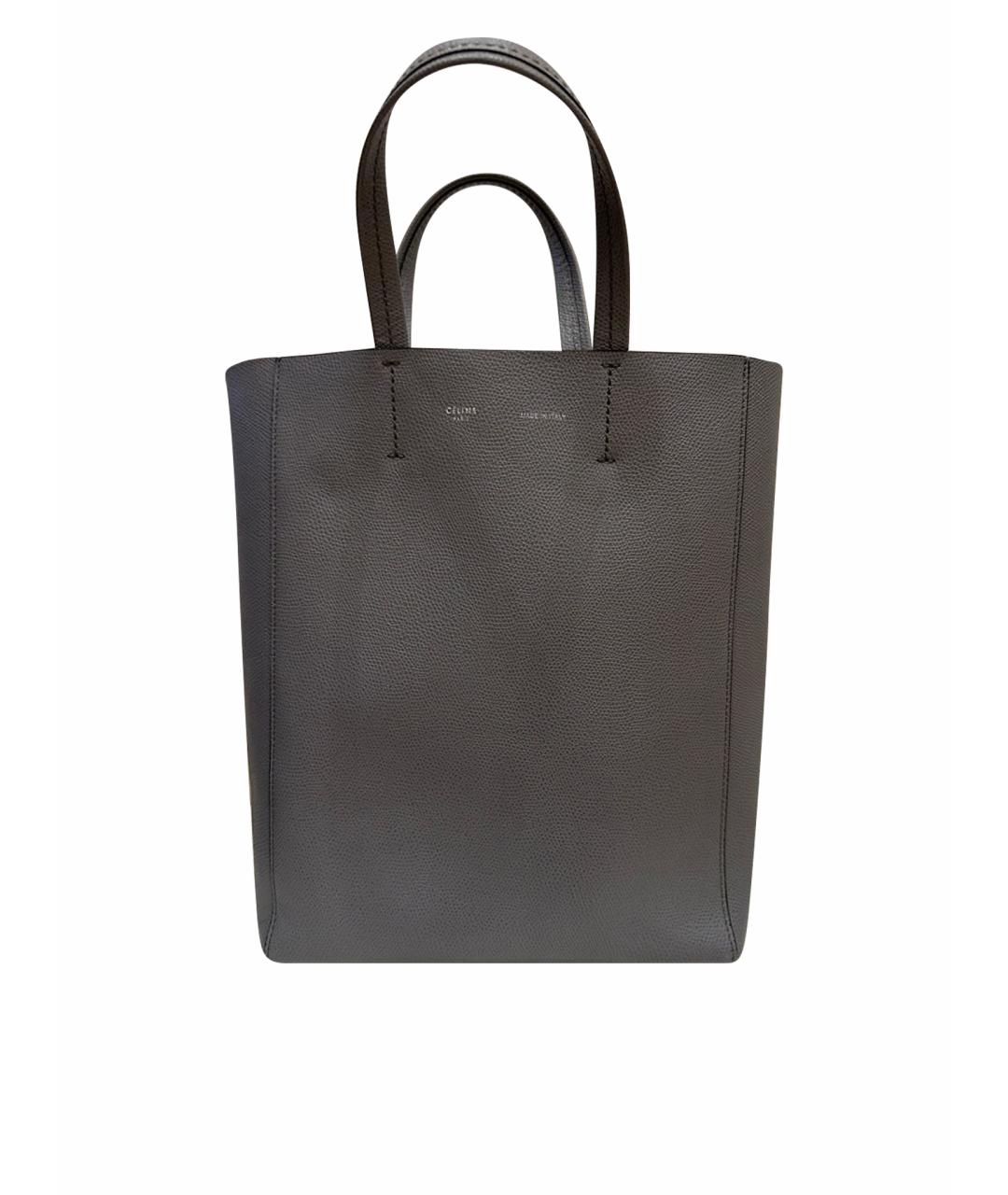 CELINE Серая кожаная сумка тоут, фото 1