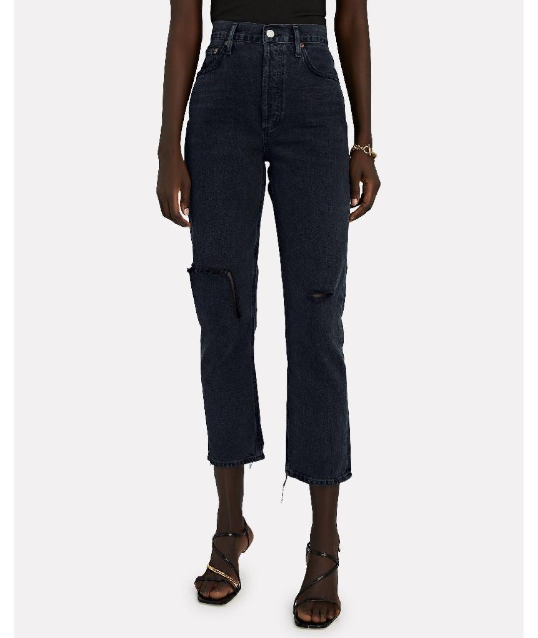 AGOLDE Черные хлопковые прямые джинсы, фото 3