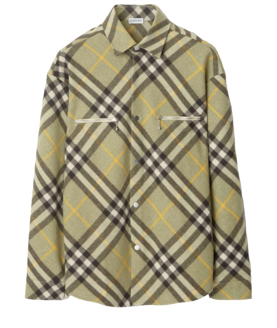 BURBERRY Бежевая шерстяная кэжуал рубашка, фото 1