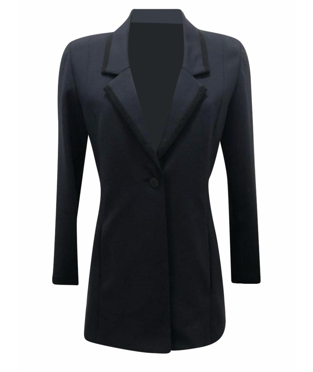 CHANEL Темно-синий вискозный жакет/пиджак, фото 1