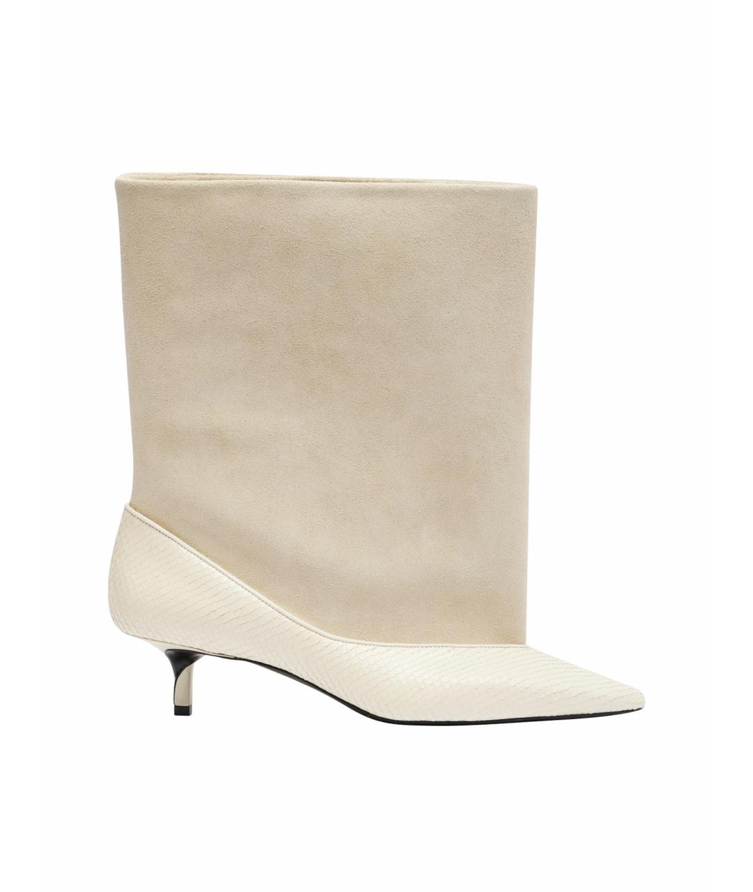 JACQUEMUS Бежевые кожаные сапоги, фото 1