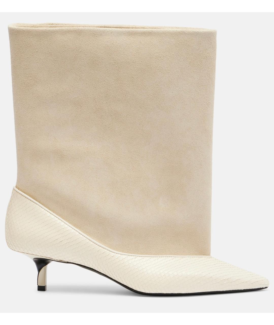 JACQUEMUS Бежевые кожаные сапоги, фото 6