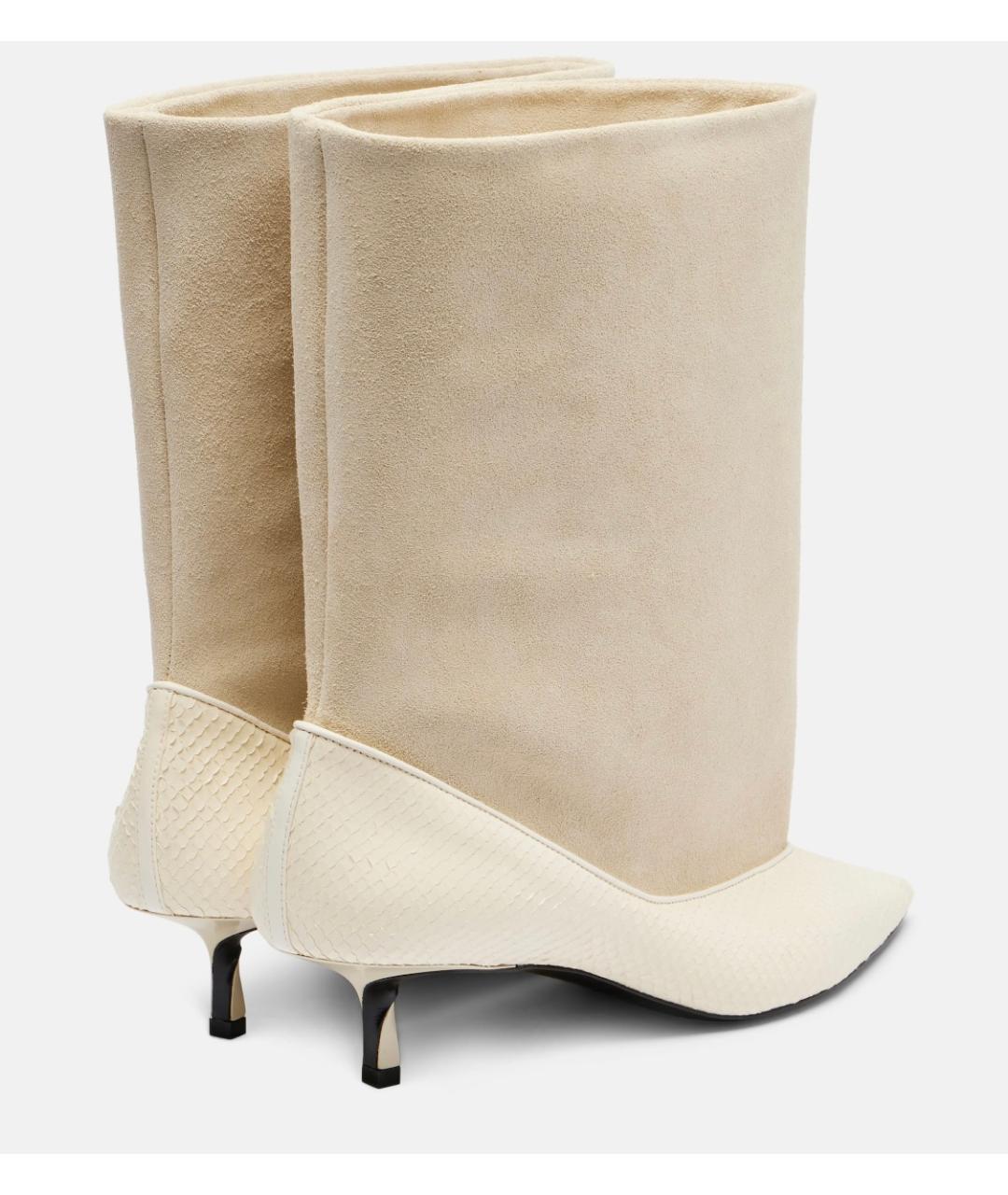 JACQUEMUS Бежевые кожаные сапоги, фото 3