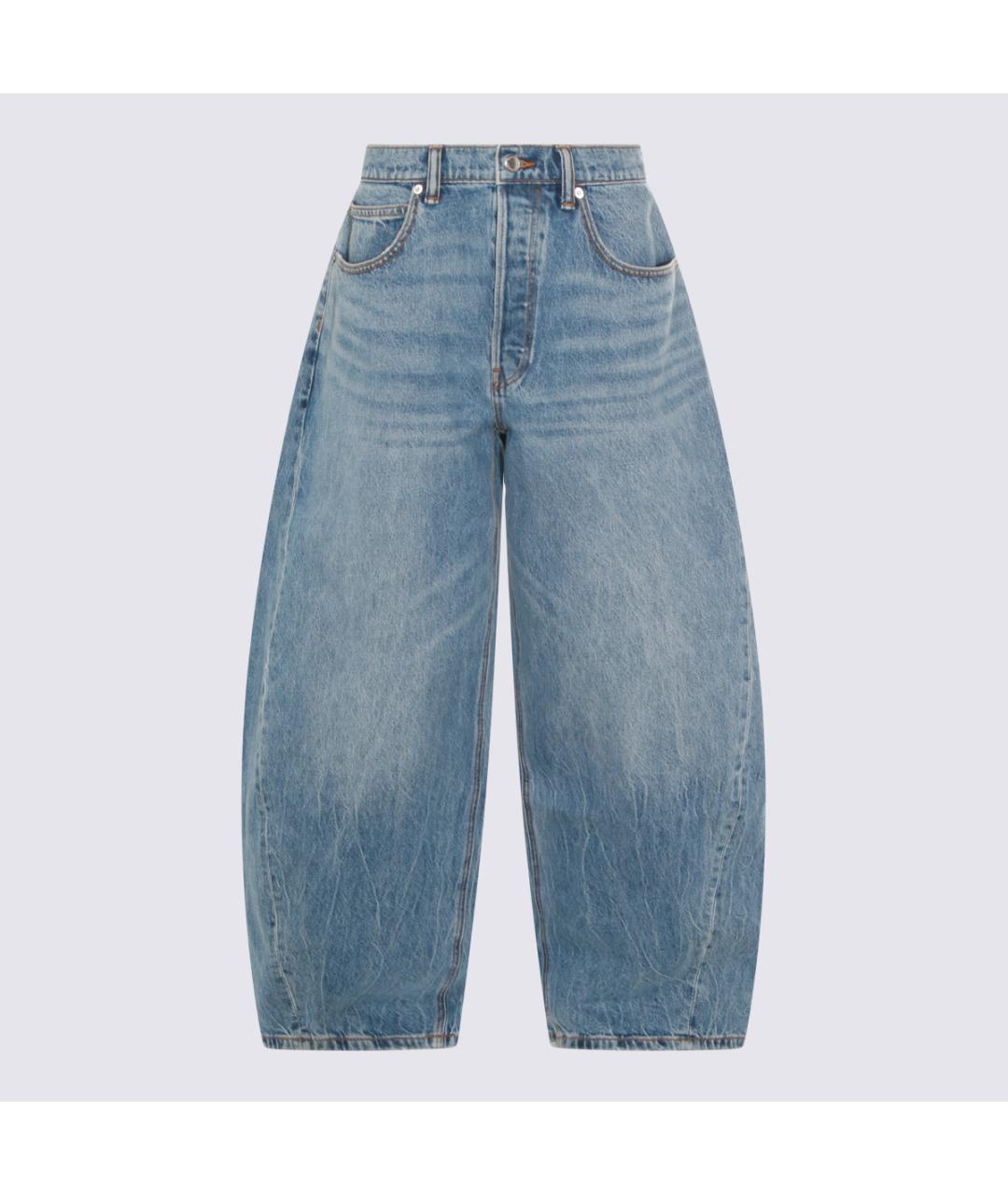 ALEXANDER WANG Голубые хлопковые прямые джинсы, фото 5