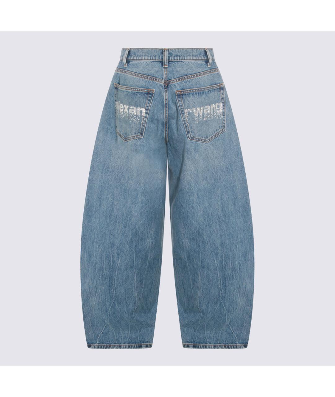 ALEXANDER WANG Голубые хлопковые прямые джинсы, фото 2