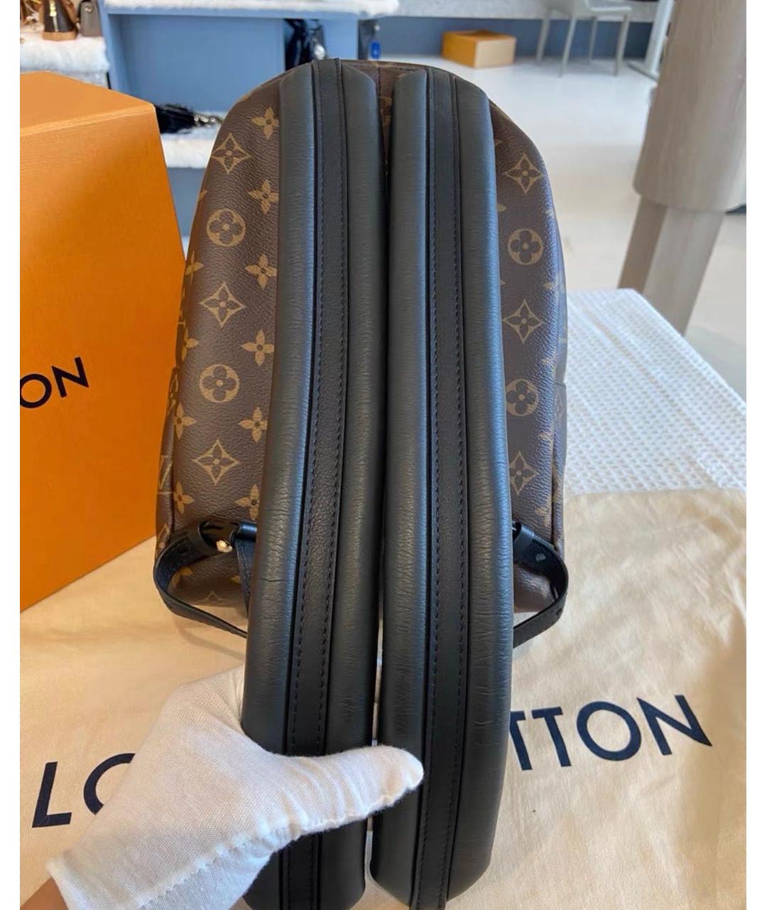 LOUIS VUITTON Коричневый кожаный рюкзак, фото 3