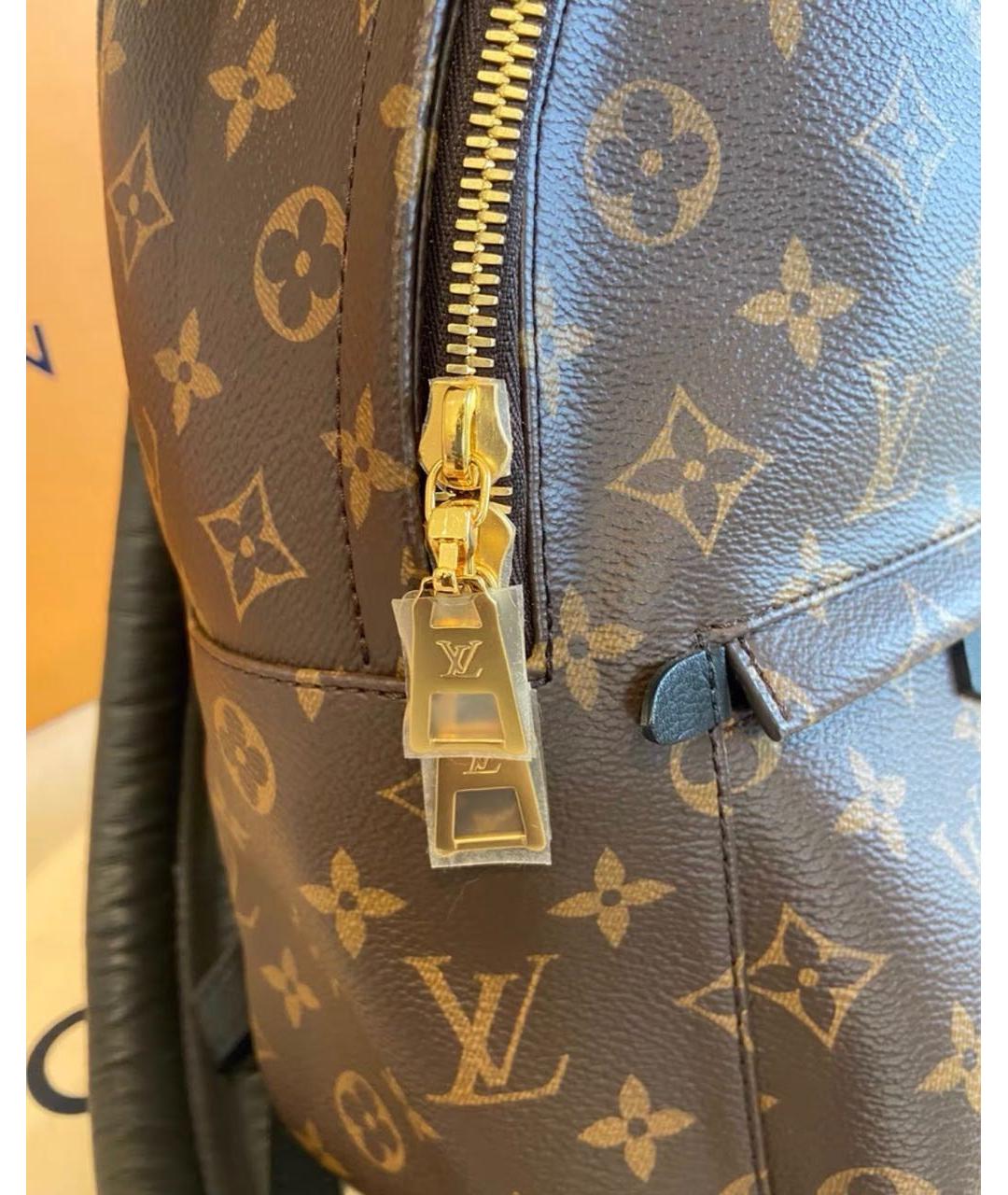 LOUIS VUITTON Коричневый кожаный рюкзак, фото 7