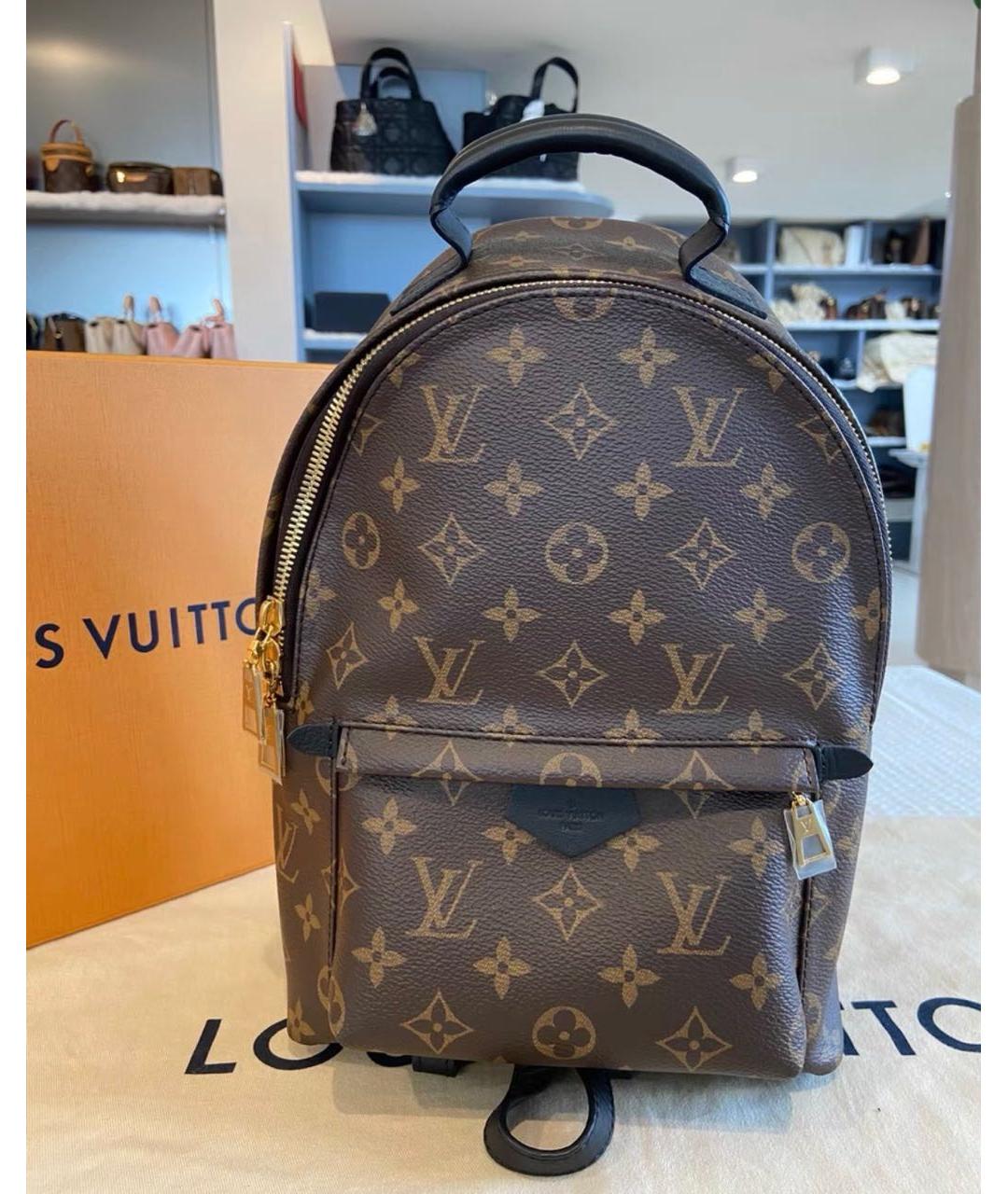 LOUIS VUITTON Коричневый кожаный рюкзак, фото 2