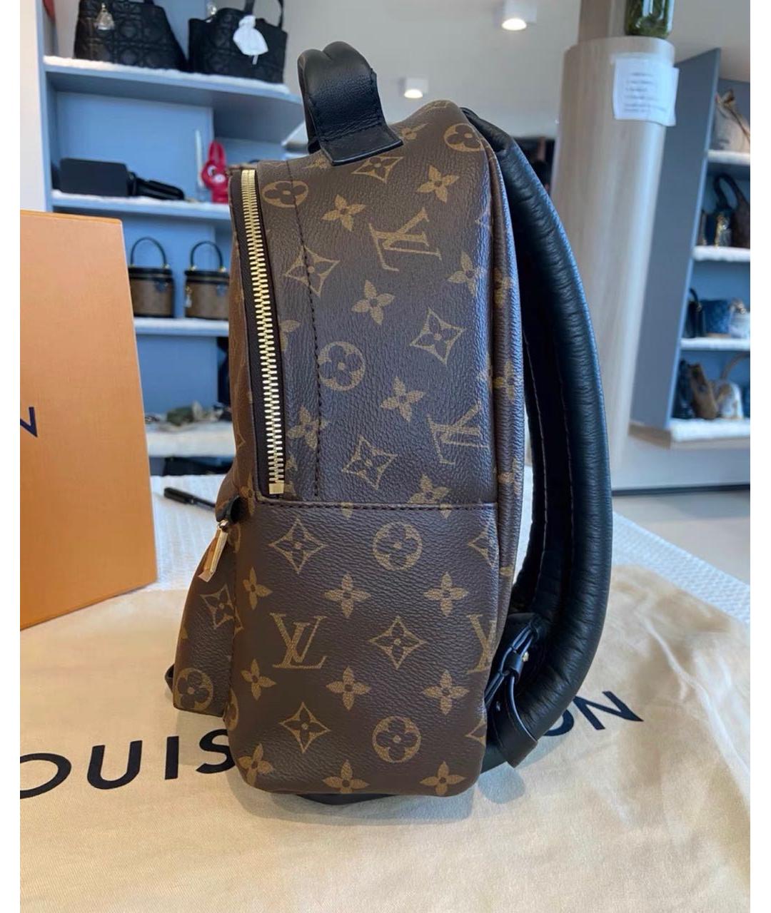 LOUIS VUITTON Коричневый кожаный рюкзак, фото 6