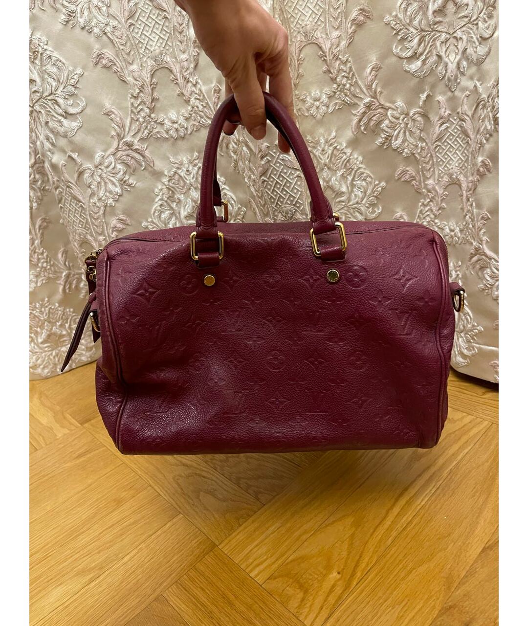 LOUIS VUITTON PRE-OWNED Розовая кожаная сумка тоут, фото 8