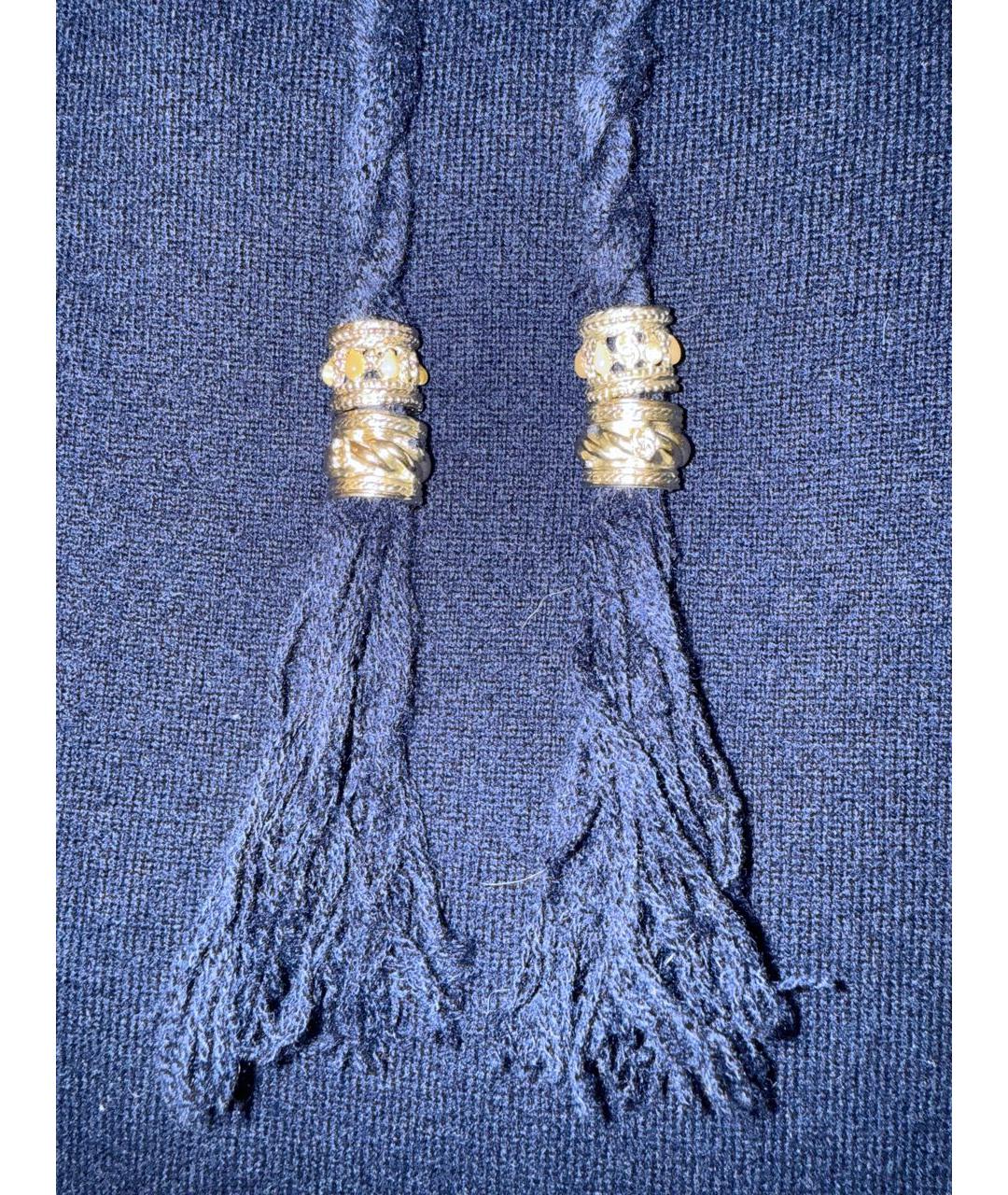 CHANEL Темно-синее кашемировое повседневное платье, фото 2