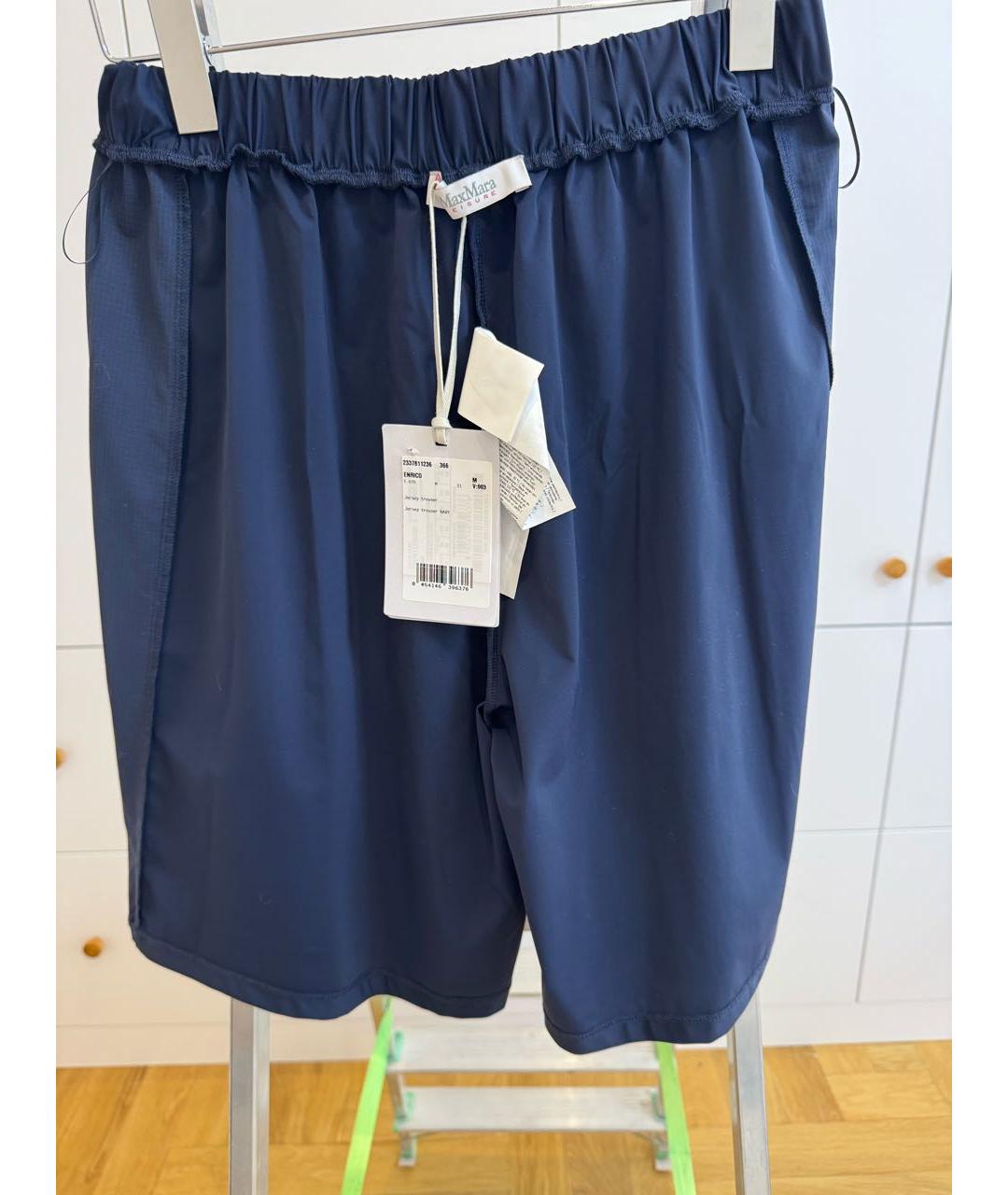 MAX MARA Темно-синие шорты, фото 4