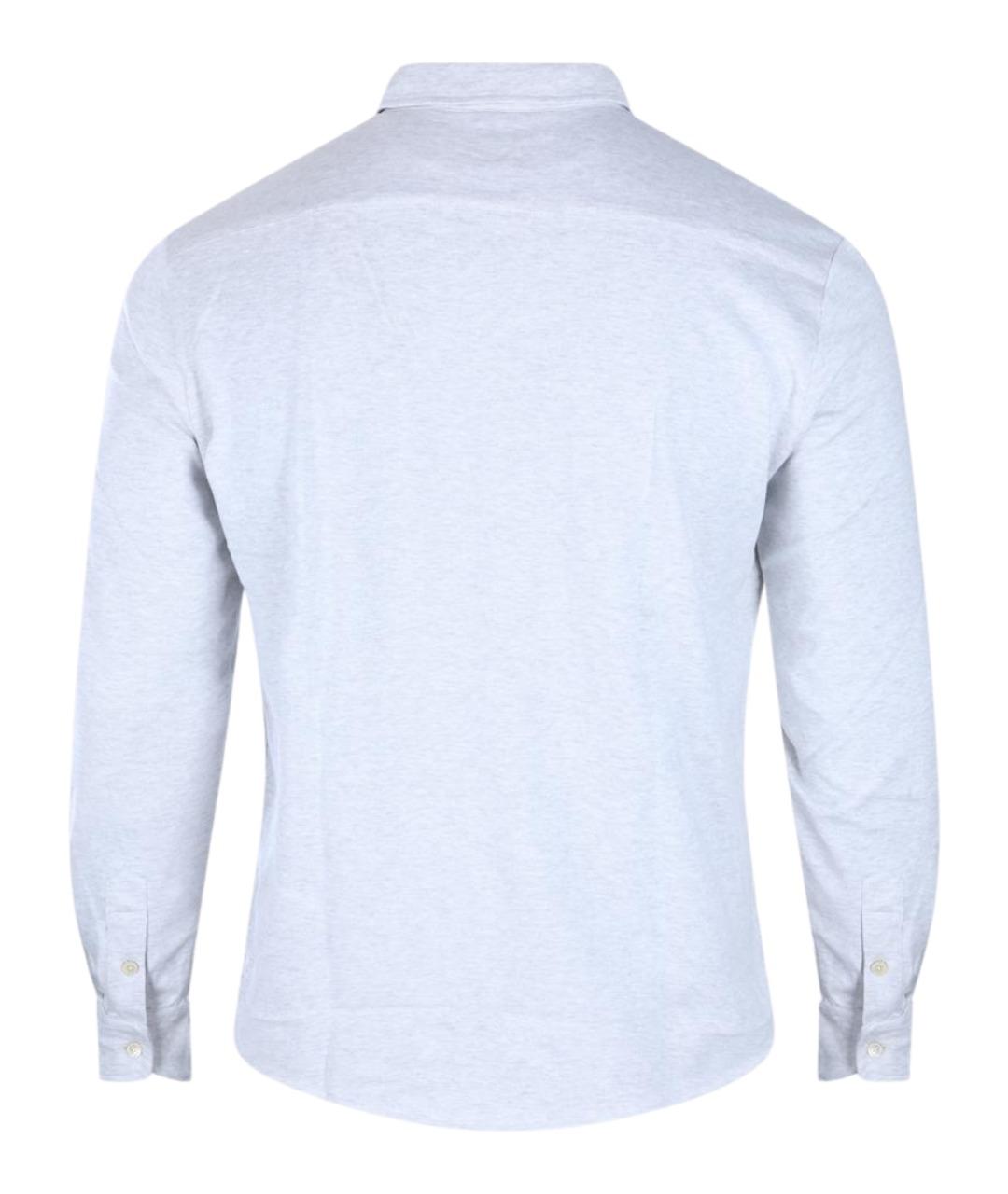 ELEVENTY Голубая хлопковая классическая рубашка, фото 2