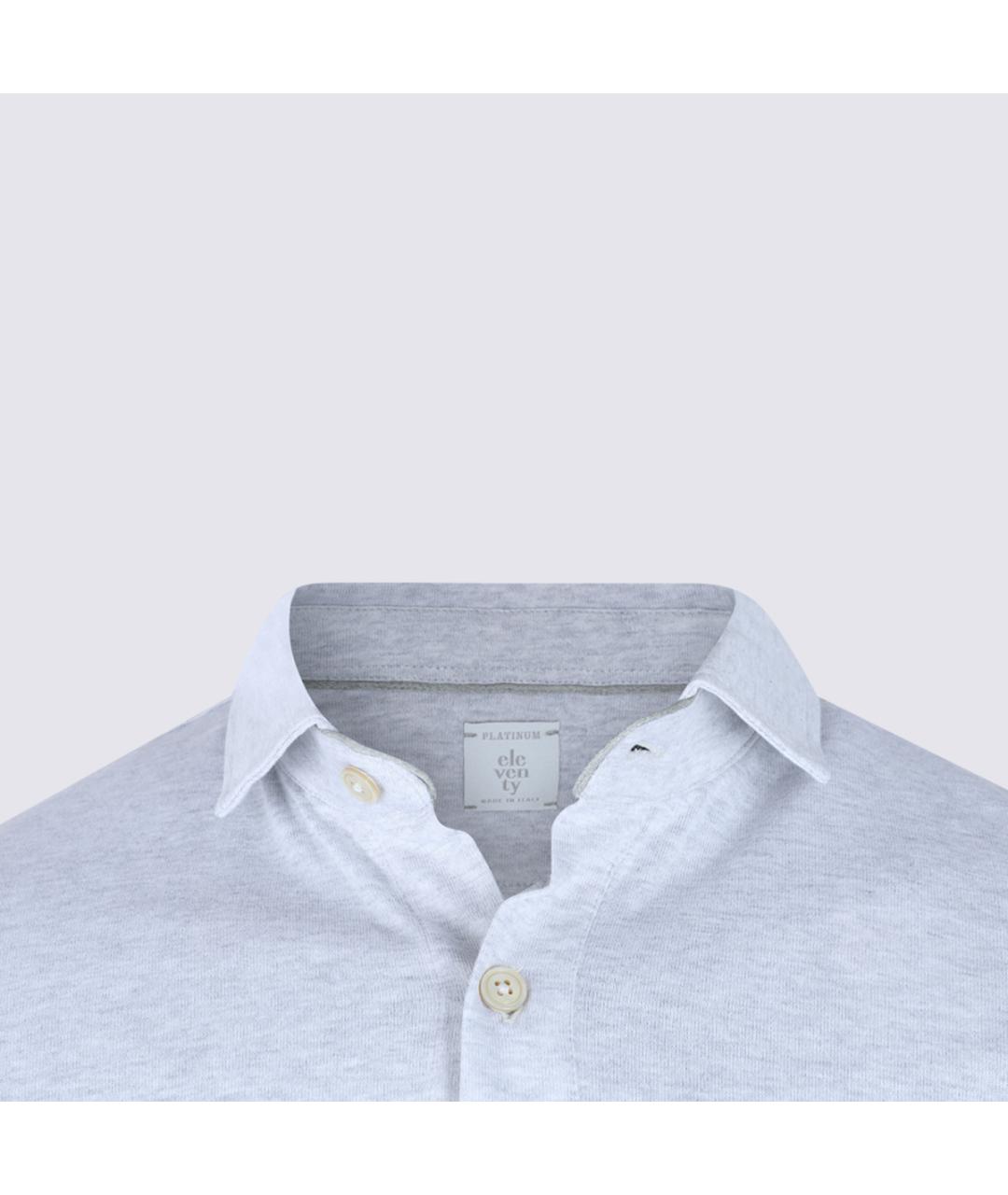ELEVENTY Голубая хлопковая классическая рубашка, фото 3