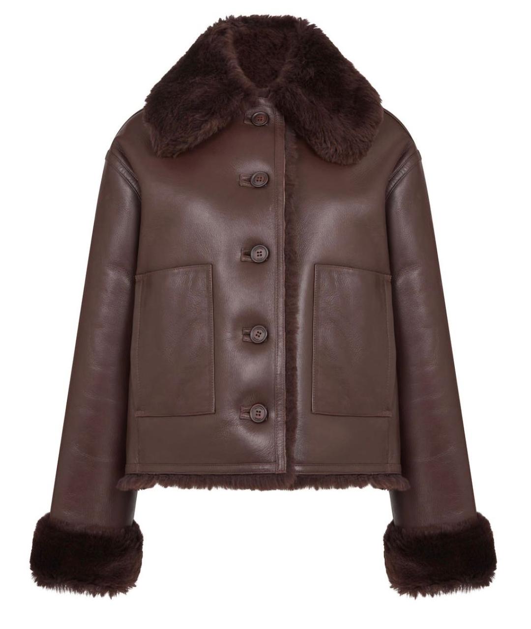 DAVID KOMA Коричневая кожаная дубленка, фото 8
