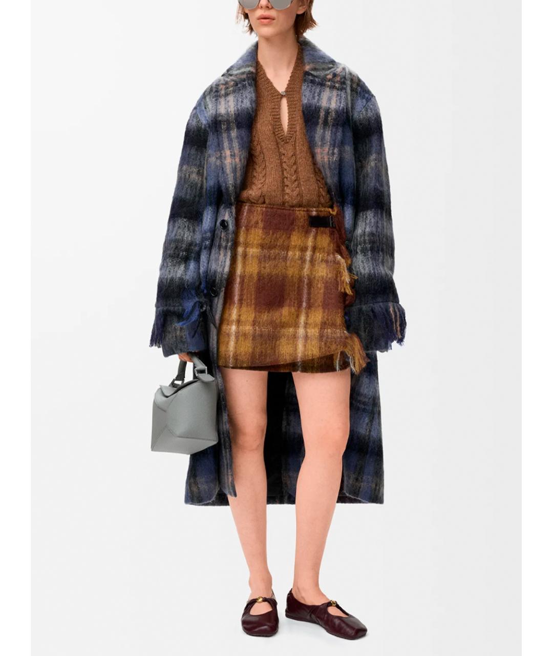 LOEWE Синее шерстяное пальто, фото 2