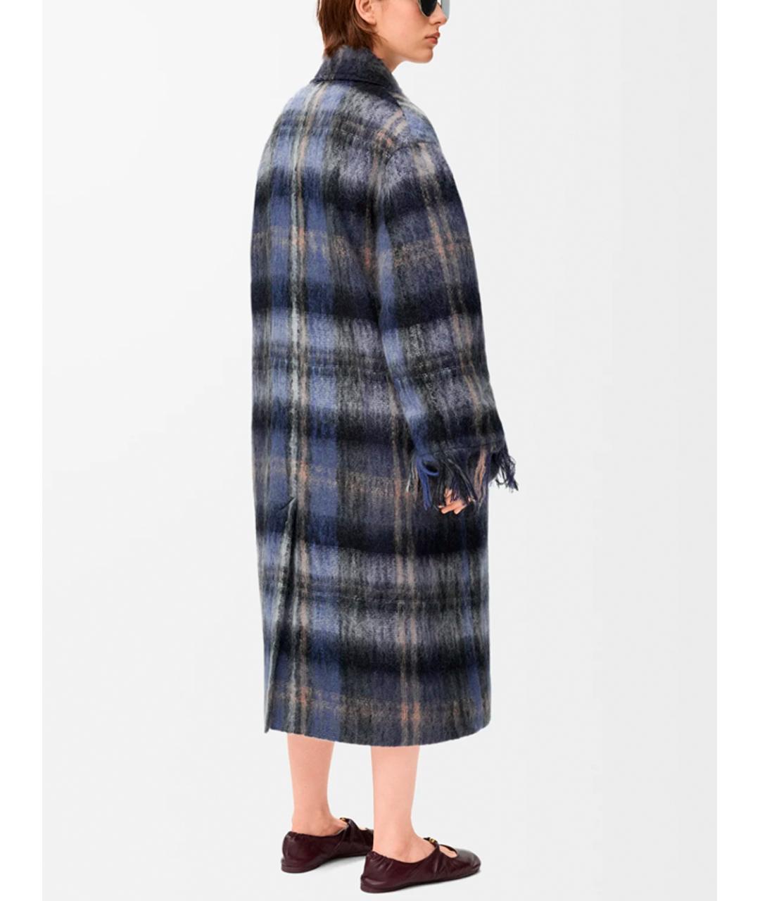 LOEWE Синее шерстяное пальто, фото 4