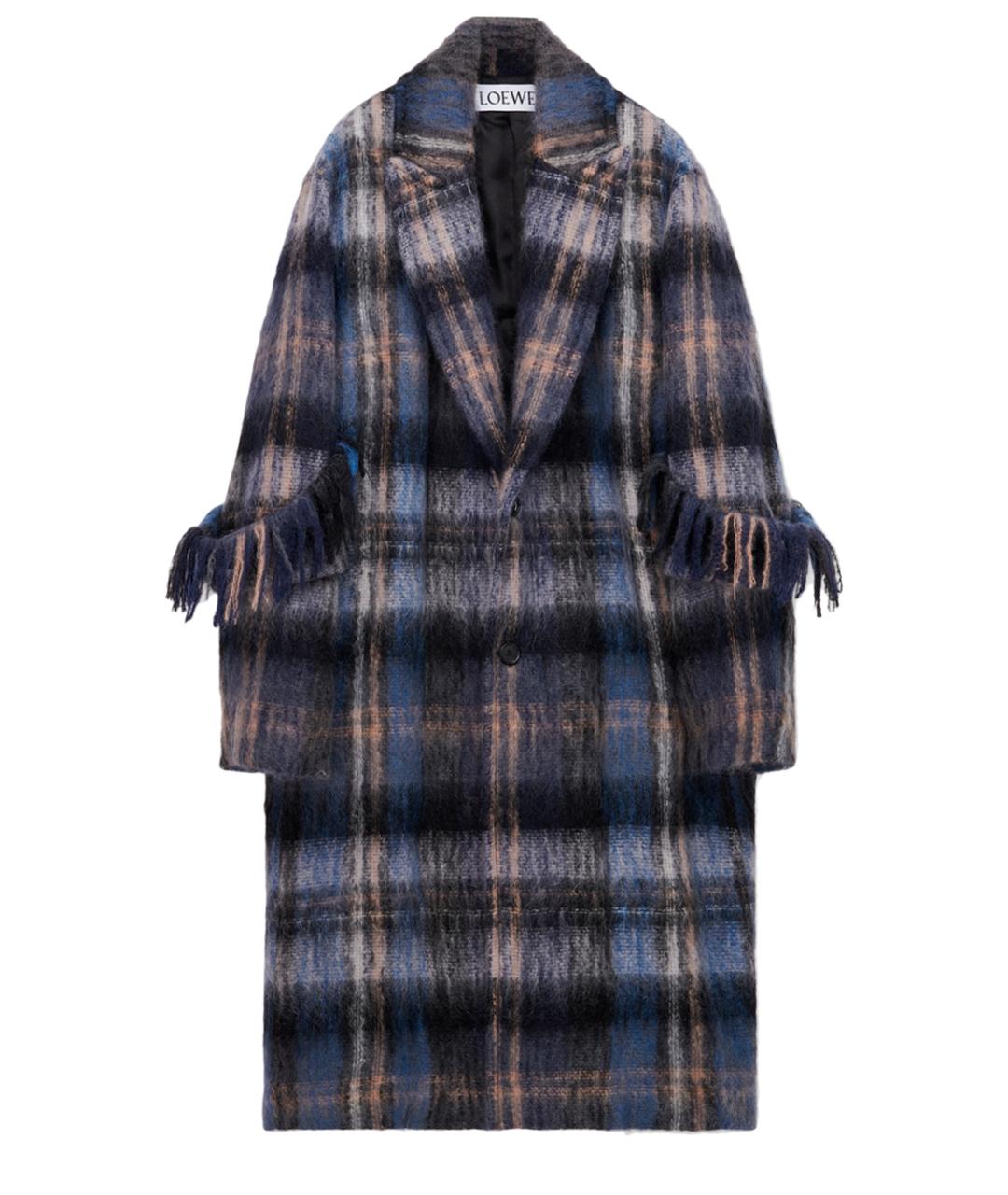 LOEWE Синее шерстяное пальто, фото 1