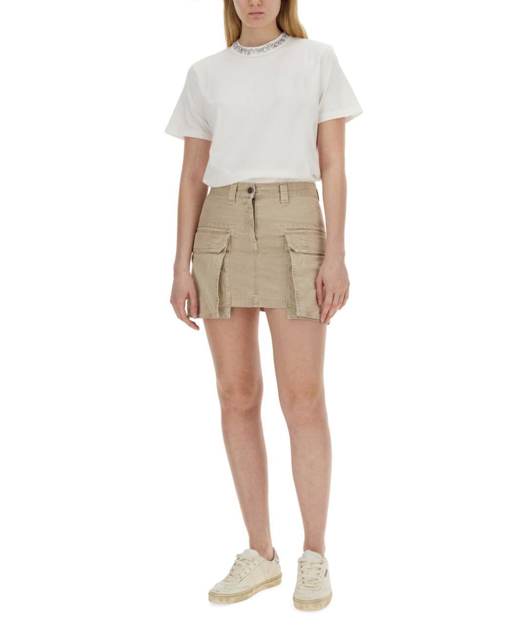 GOLDEN GOOSE DELUXE BRAND Белая хлопковая футболка, фото 8