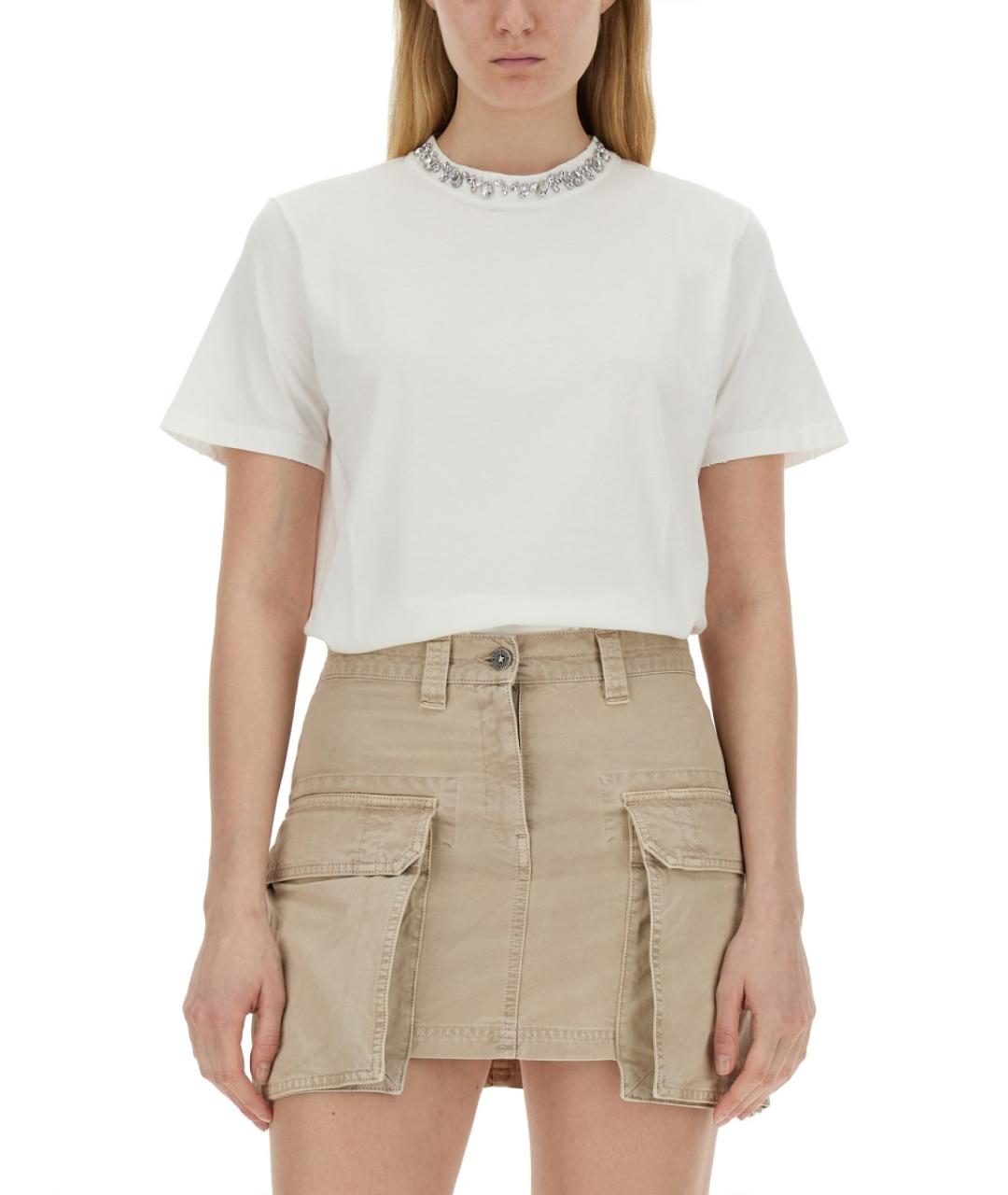 GOLDEN GOOSE DELUXE BRAND Белая хлопковая футболка, фото 6