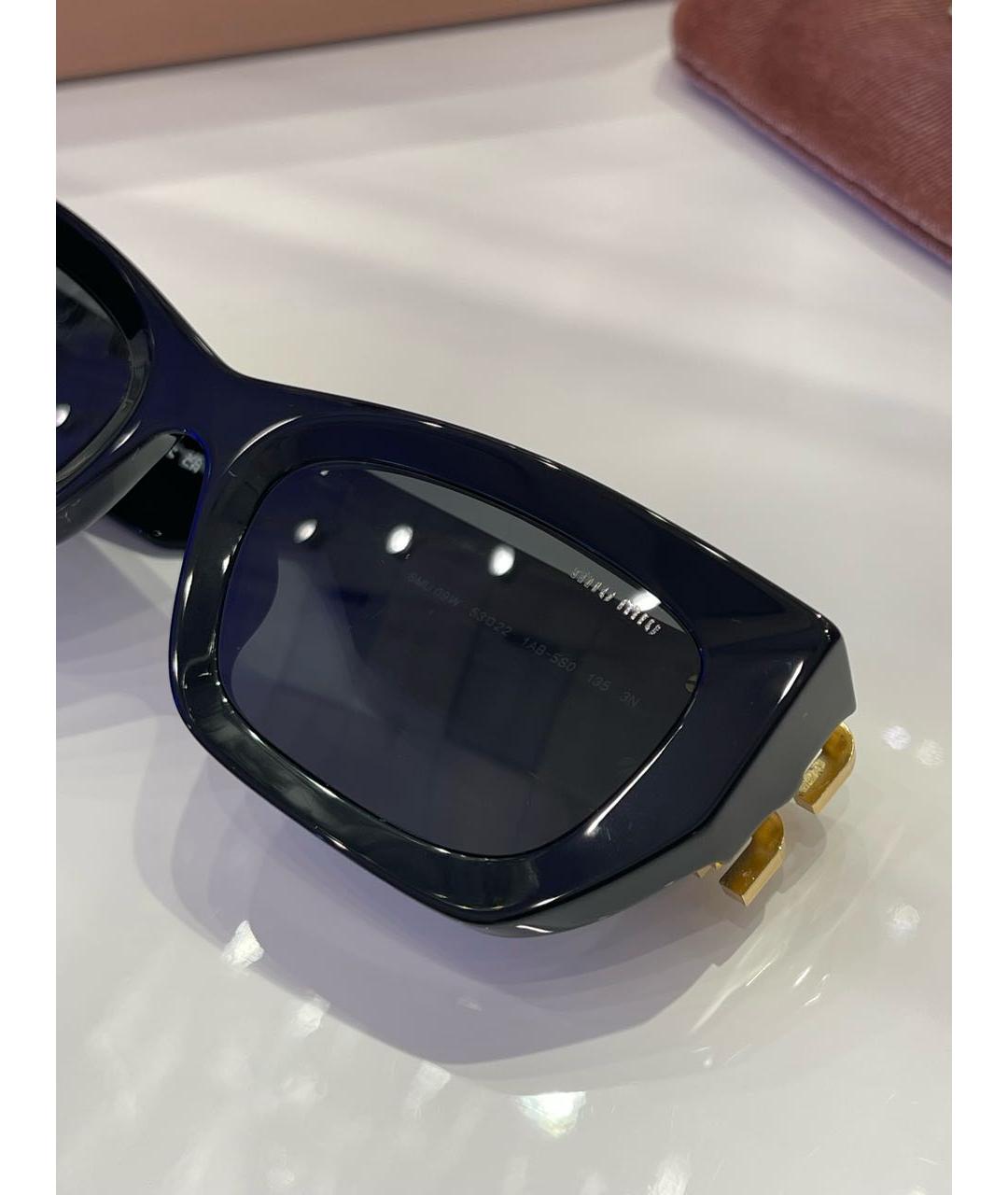 MIU MIU Черные пластиковые солнцезащитные очки, фото 5