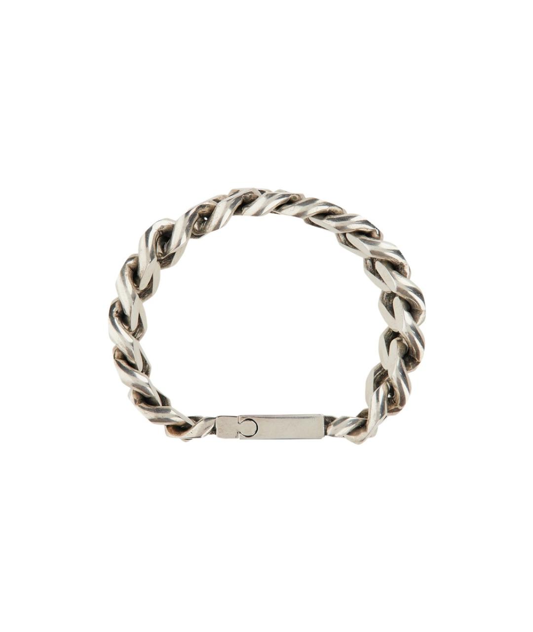 SAINT LAURENT Серебрянный латунный браслет, фото 3