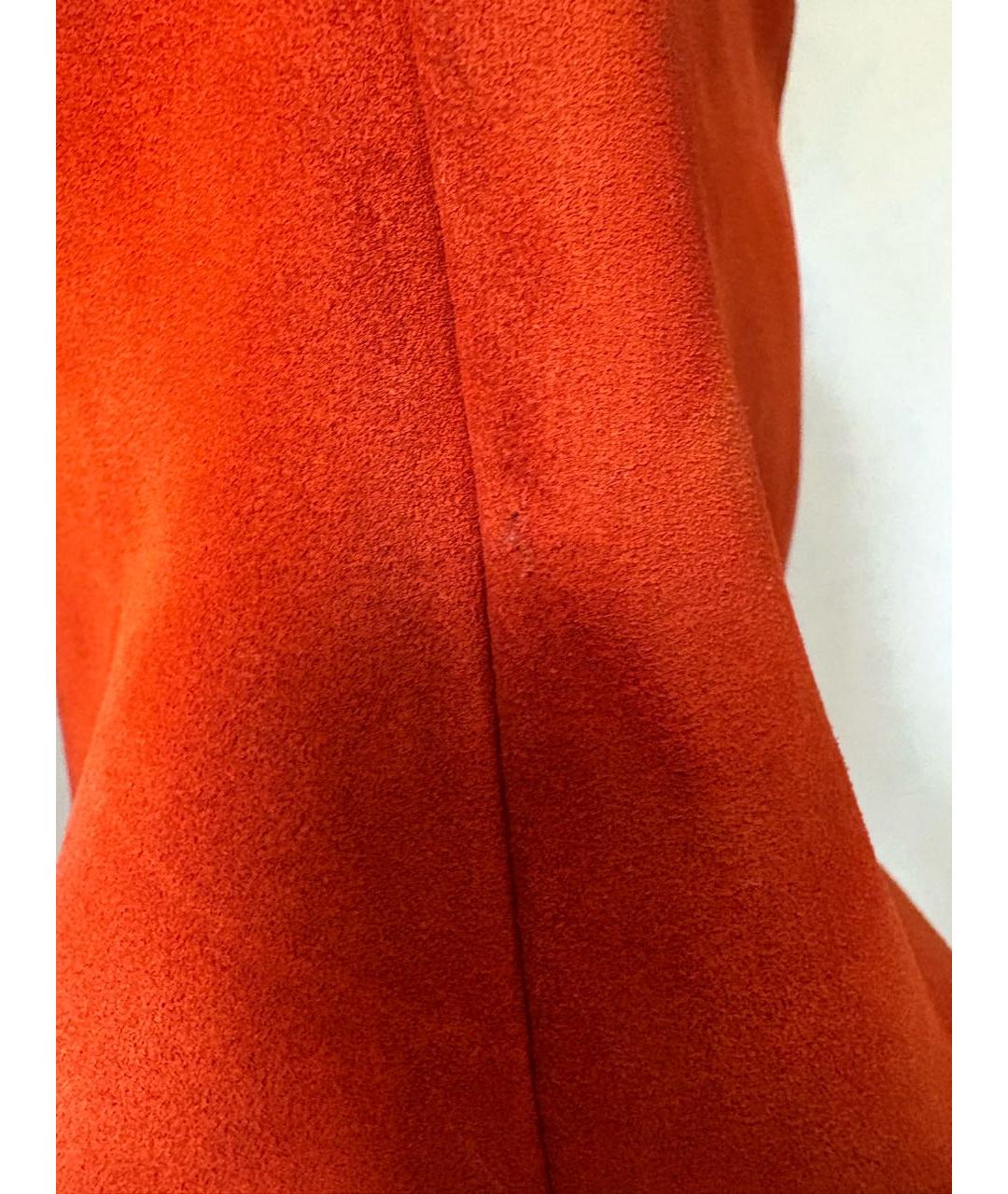 GUCCI Оранжевая замшевая сумка с короткими ручками, фото 5