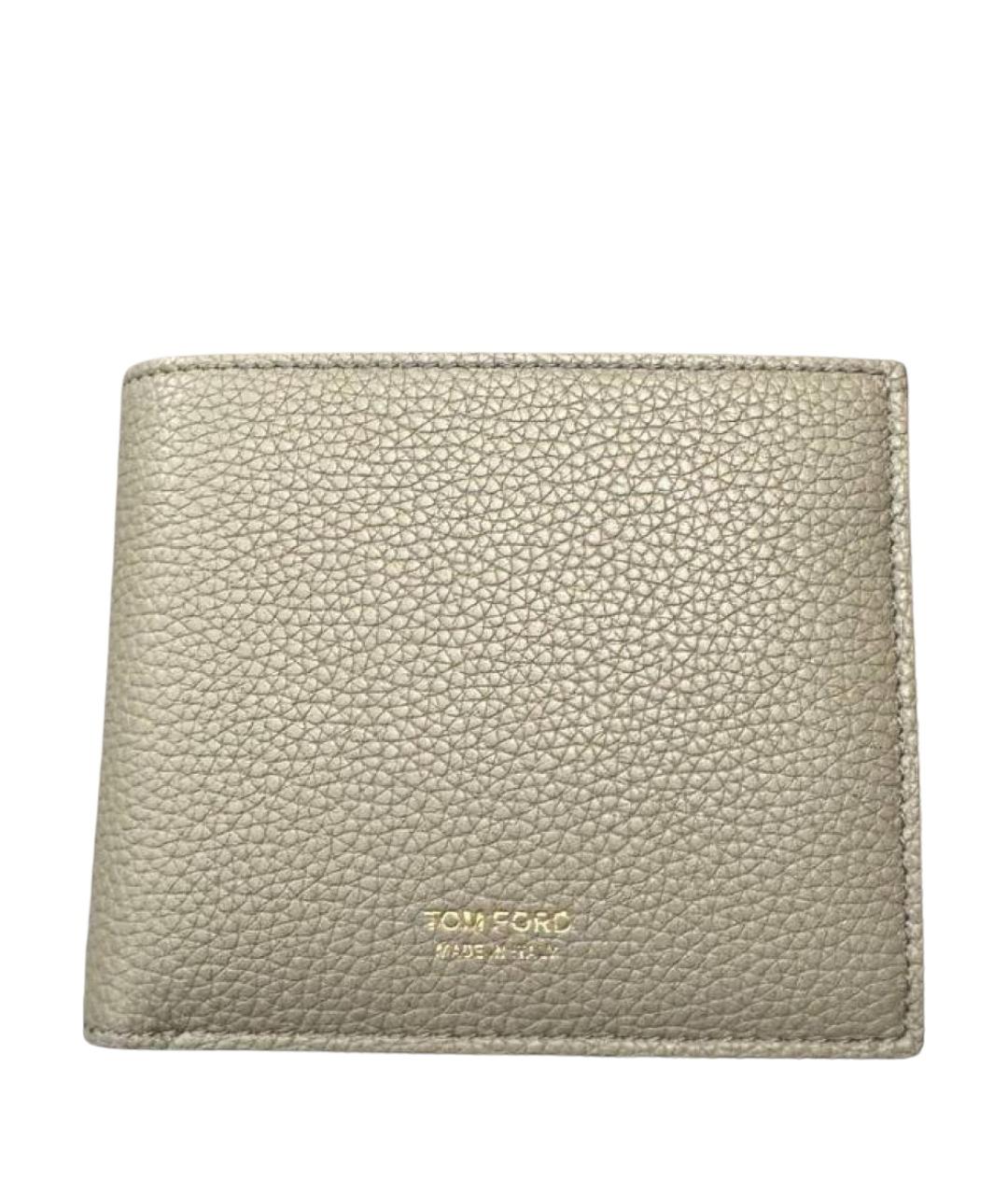 TOM FORD Серый кожаный кошелек, фото 1
