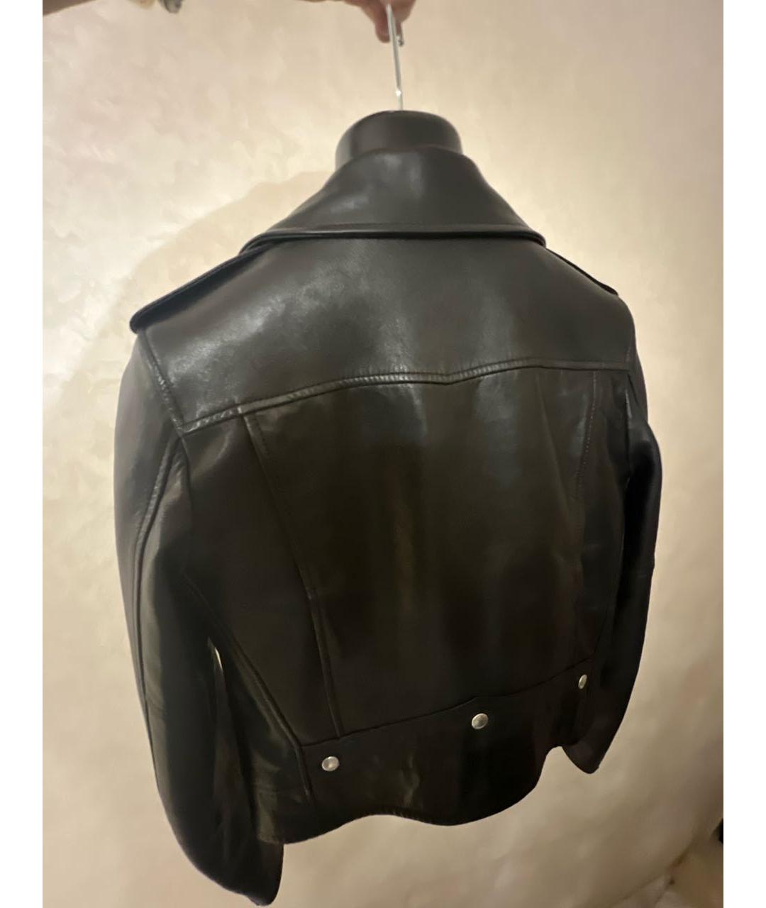 SAINT LAURENT Черная кожаная куртка, фото 6