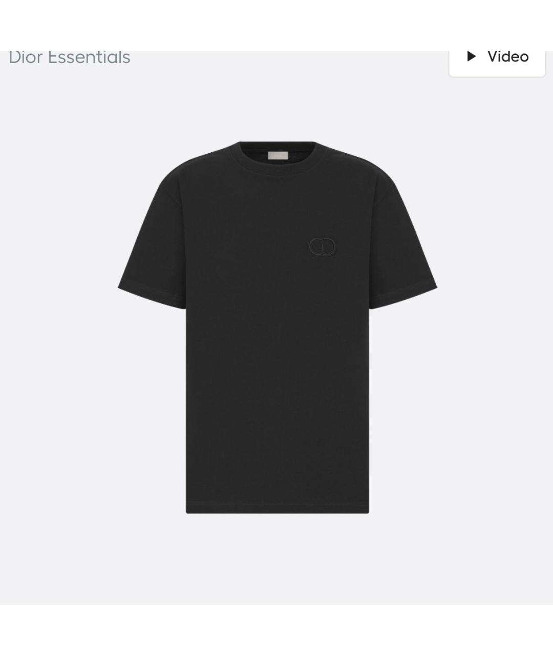 CHRISTIAN DIOR Черная хлопковая футболка, фото 5